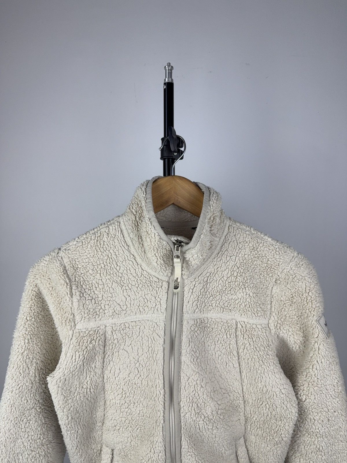 The North Face Outdoor 00s The North Face Sherpa Fleece Zip Cream Jacket Size XS / US 0-2 / IT 36-38 - 3 Thumbnail