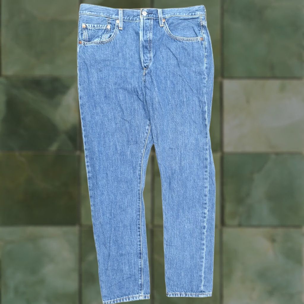 Levi's Levis 501 Jeans Womens 32 Blue Button-Fly Skinny Fit Denim High-Rise Size 24" / US 00 / IT 34 - 1 Thumbnail