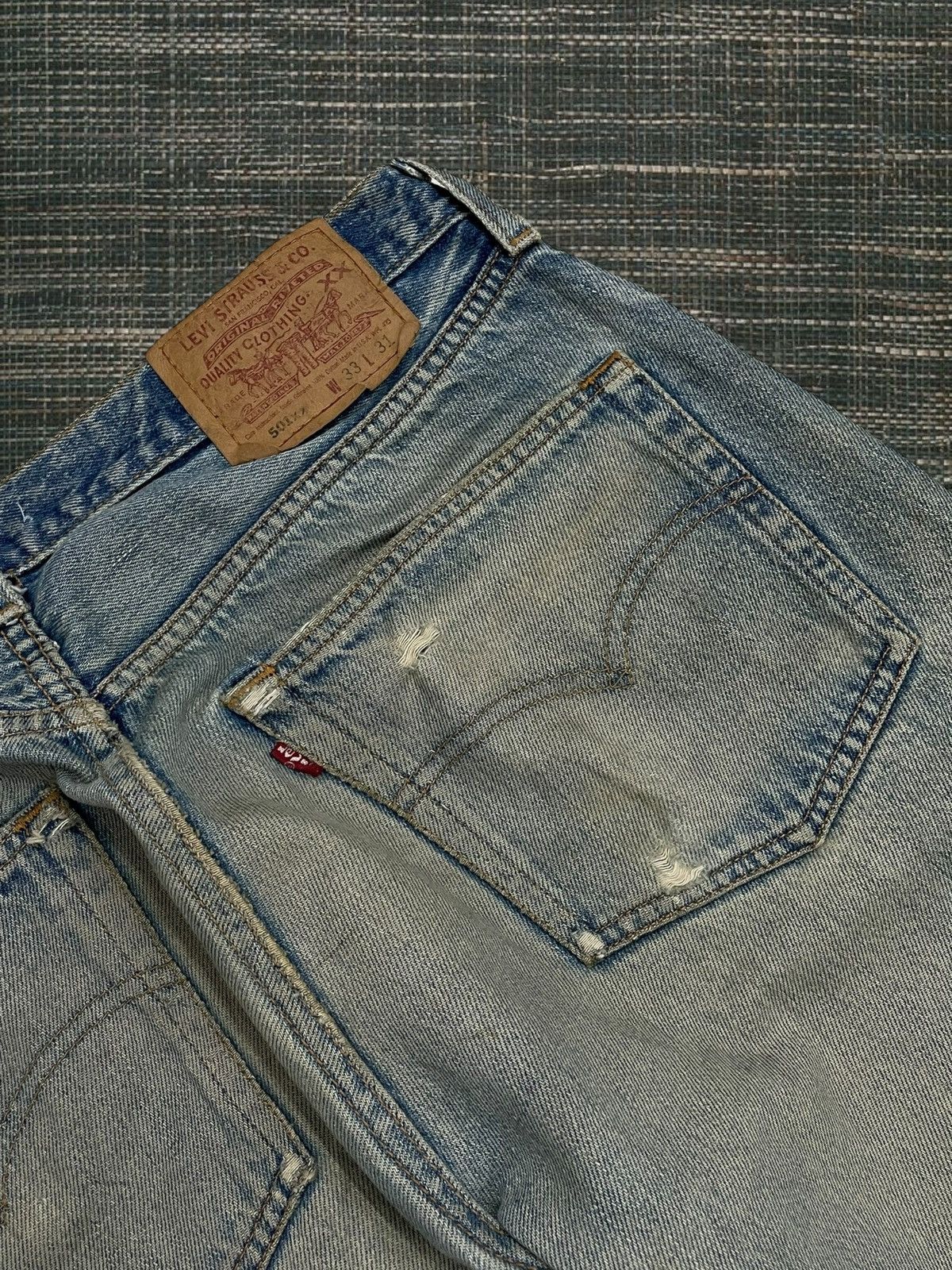 Levi's Vintage Clothing Og Vintage 1990s Designer Levis 501 Distressed Mudwash Style Size US 30 / EU 46 - 16 Thumbnail