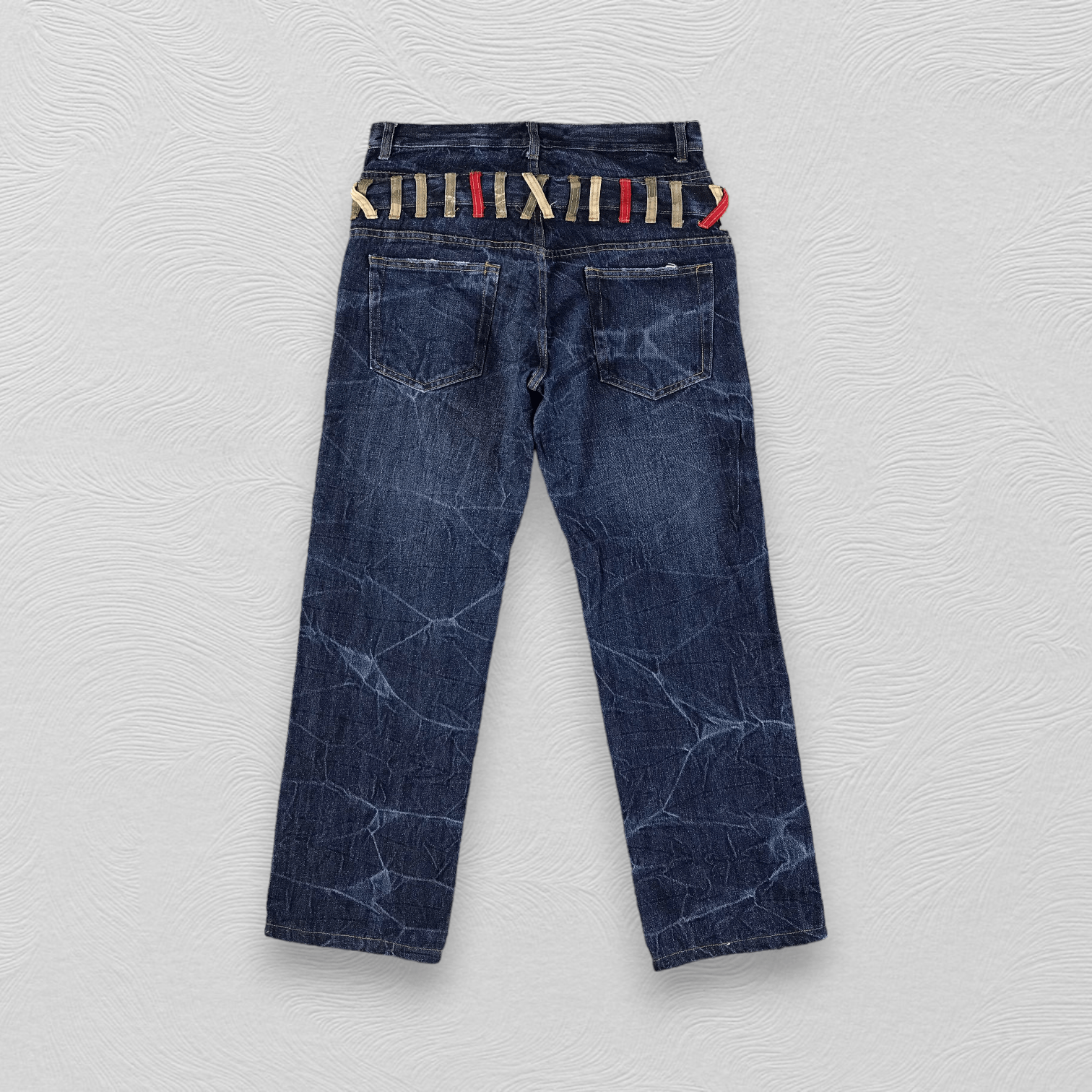 Japanese Brand Jungle Storm Jeans Double Waist Denim KJ1672 Size US 31 - 2 Thumbnail