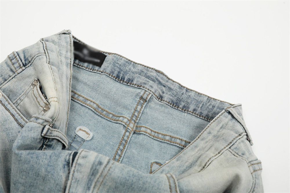 Jean Men's vintage distressed cleanfit punk washed straight jeans Size US 32 / EU 48 - 4 Thumbnail