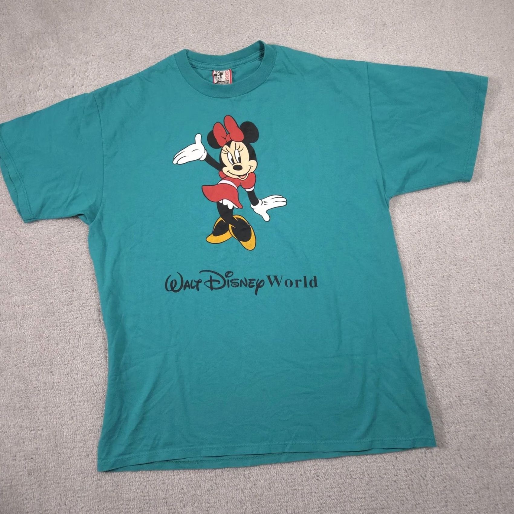 Disney VINTAGE Disney Minnie Mouse Shirt Mens OS Green Walt Disney World Tee USA 90s Size US M / EU 48-50 / 2 - 2 Thumbnail