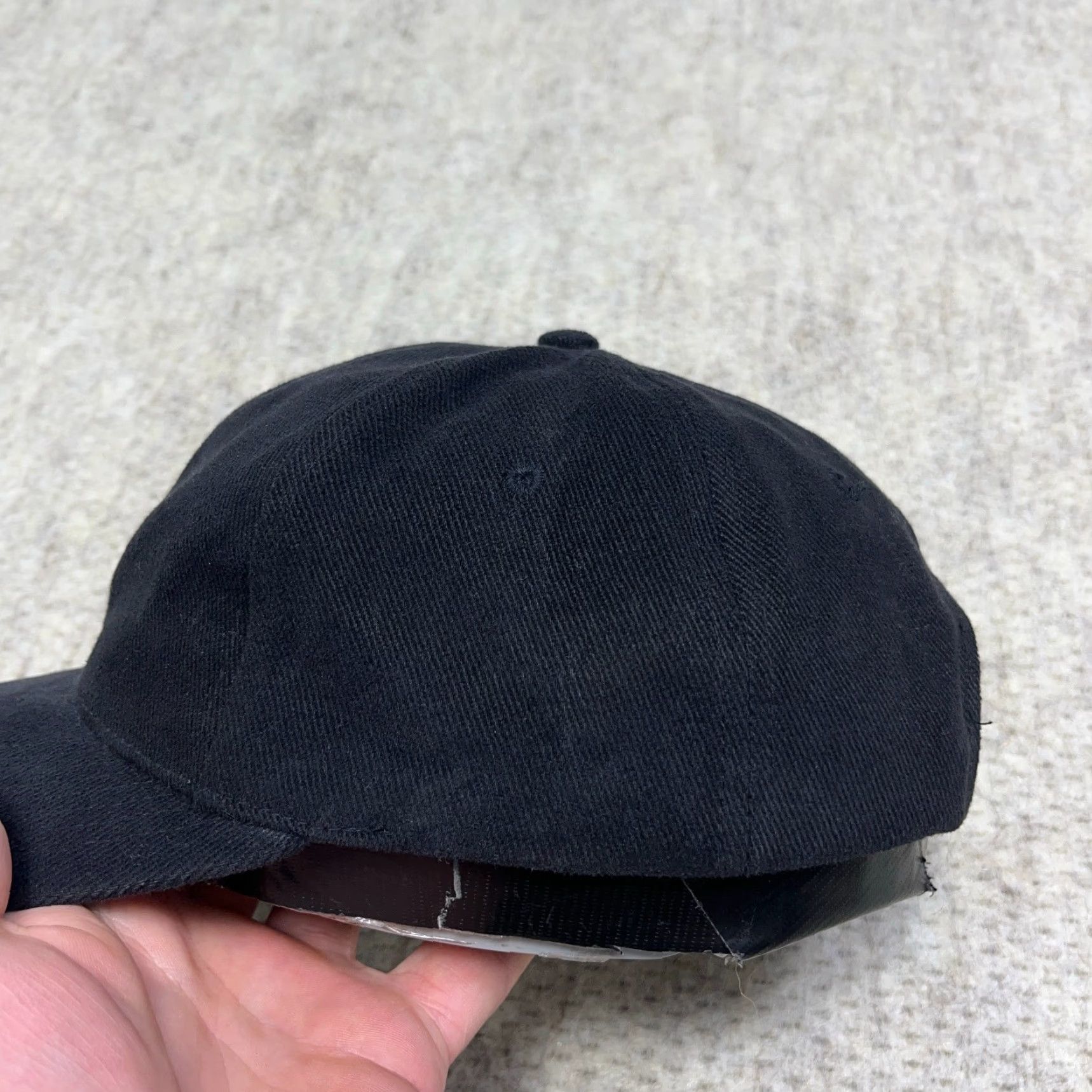 Nike VINTAGE Nike Hat Cap Snapback Black White Center Swoosh Twill Adjustable Men Size ONE SIZE - 4 Thumbnail
