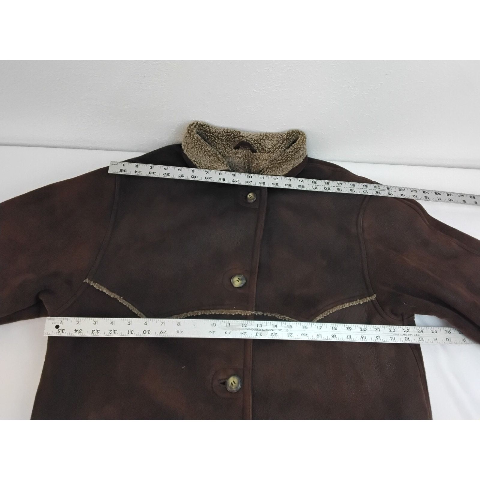 Other Siena Studio Shearling Jacket Women M Brown Suede Sheepskin Size M / US 6-8 / IT 42-44 - 12 Thumbnail