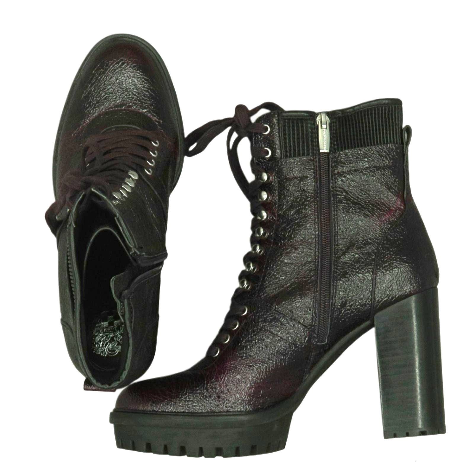 Vince Camuto Ermania Textured Leather Platform Combat Boots