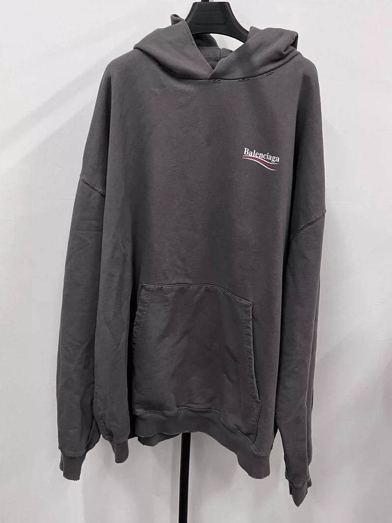 Balenciaga Balenciaga Letter Logo print hooded pullover sweatshirt Size US M / EU 48-50 / 2 - 1 Thumbnail