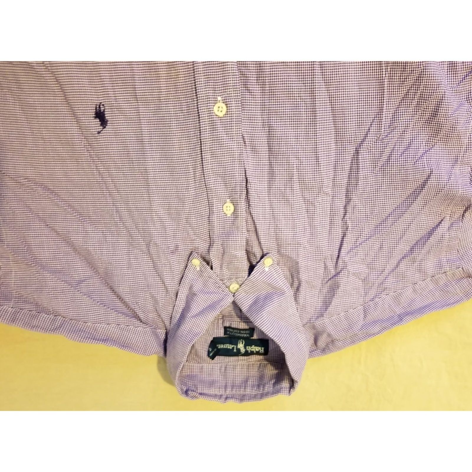 Polo Ralph Lauren Polo Ralph Lauren Dress Shirt Mens 16 32 33 Purple Button Cotton Classic Size 42R - 2 Thumbnail