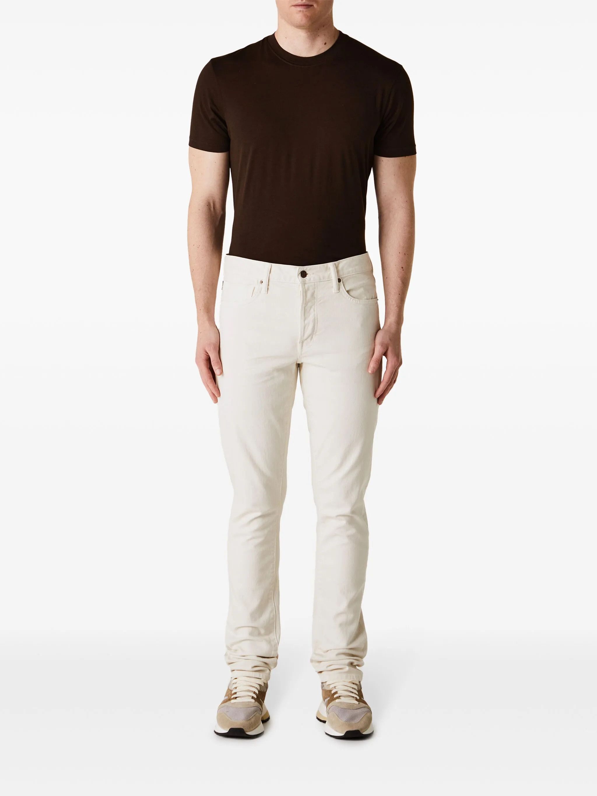 Tom Ford o1w1db10525 DPS001 Silm Jeans in Ivory Size US 32 / EU 48 - 2 Thumbnail