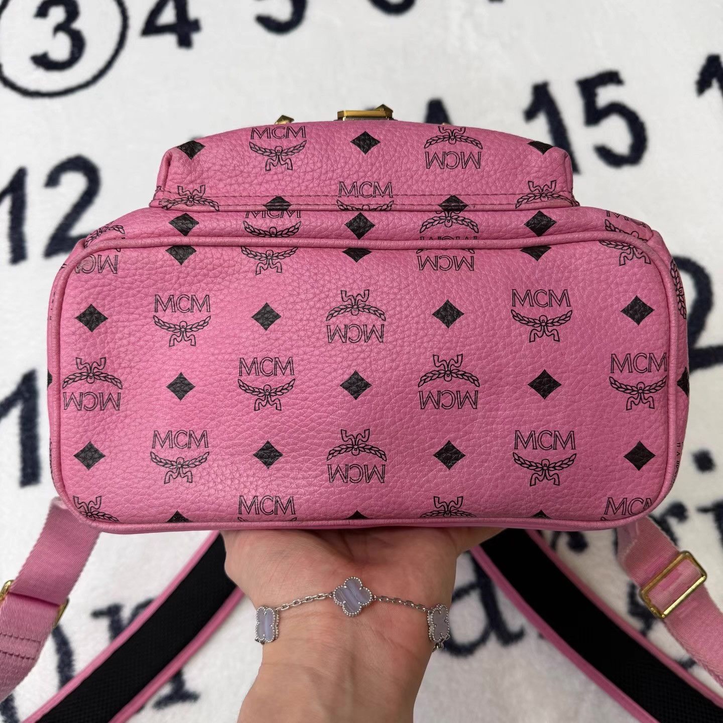 MCM MCM Pink Studded Backpack Q10 Size ONE SIZE - 5 Thumbnail