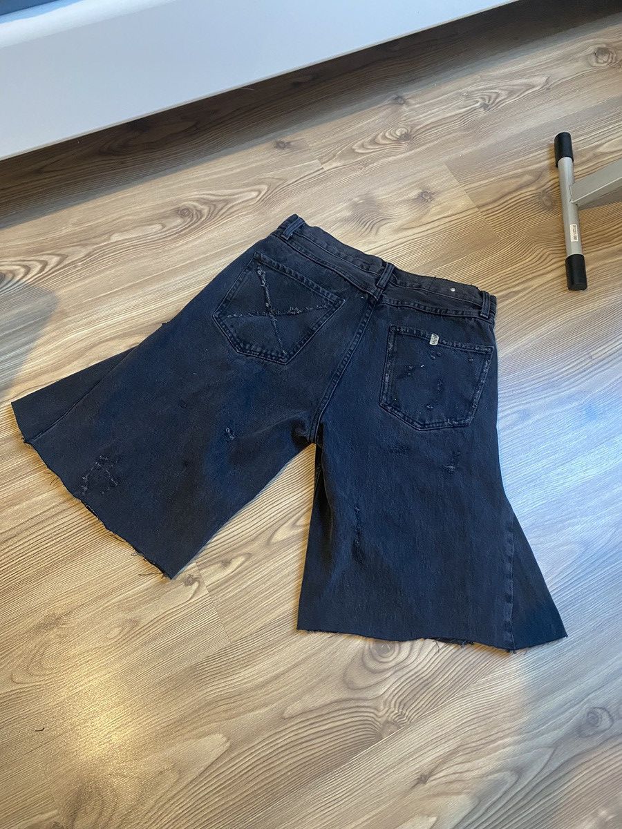 Vintage custom made flared jeans shorts, jorts, avantgarde, archive Size US 31 - 5 Thumbnail