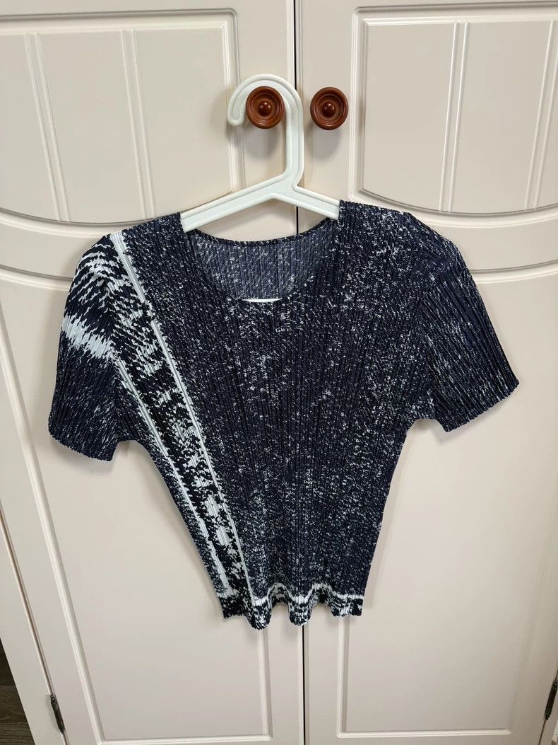 Issey Miyake Issey Miyake size:3 Black denim short-sleeved top Size XS / US 0-2 / IT 36-38 - 1 Thumbnail