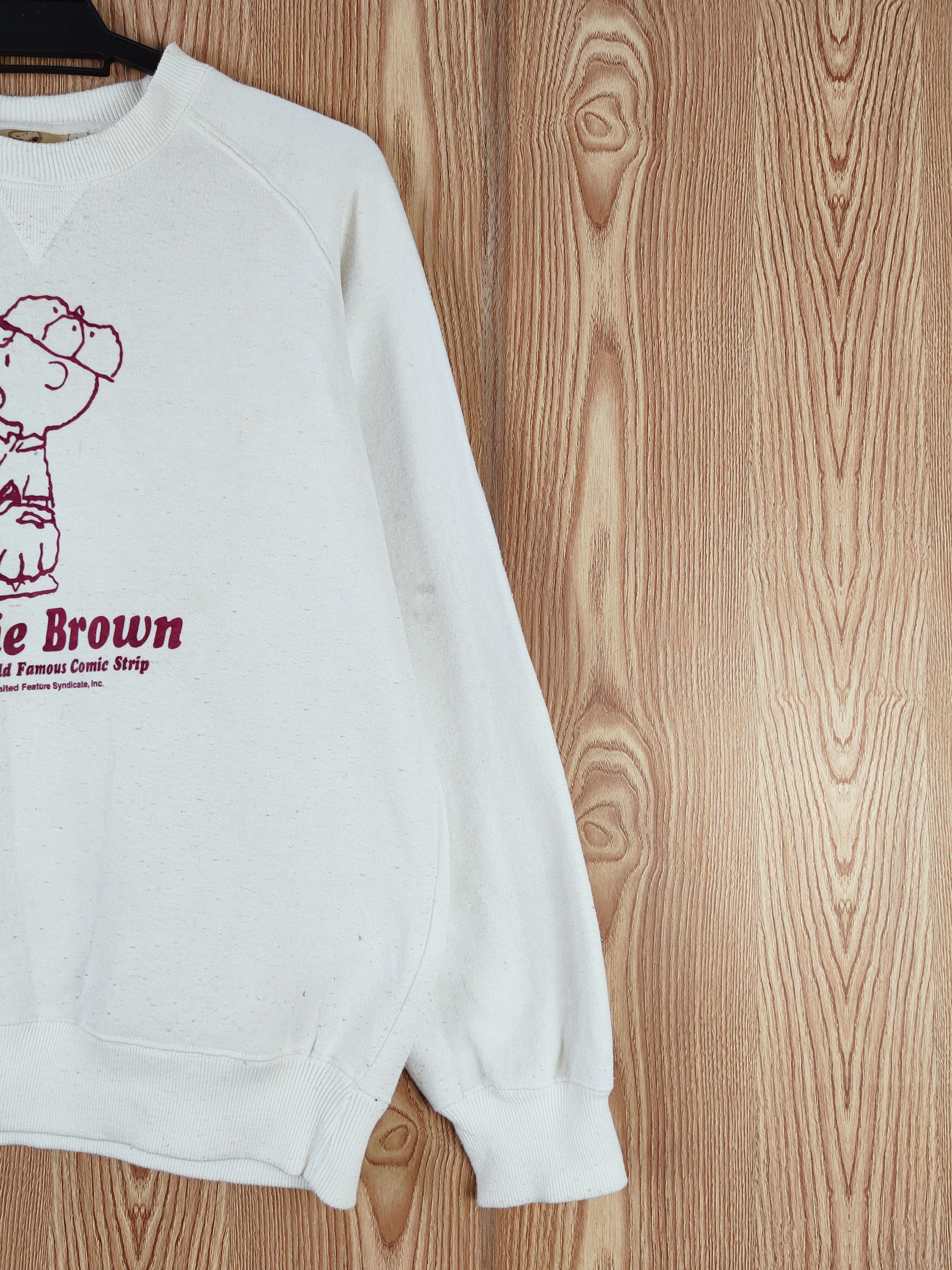 Japanese Brand × Peanuts × Vintage Peanuts White Charlie Brown Sweatshirts #W575 Size US L / EU 52-54 / 3 - 6 Thumbnail