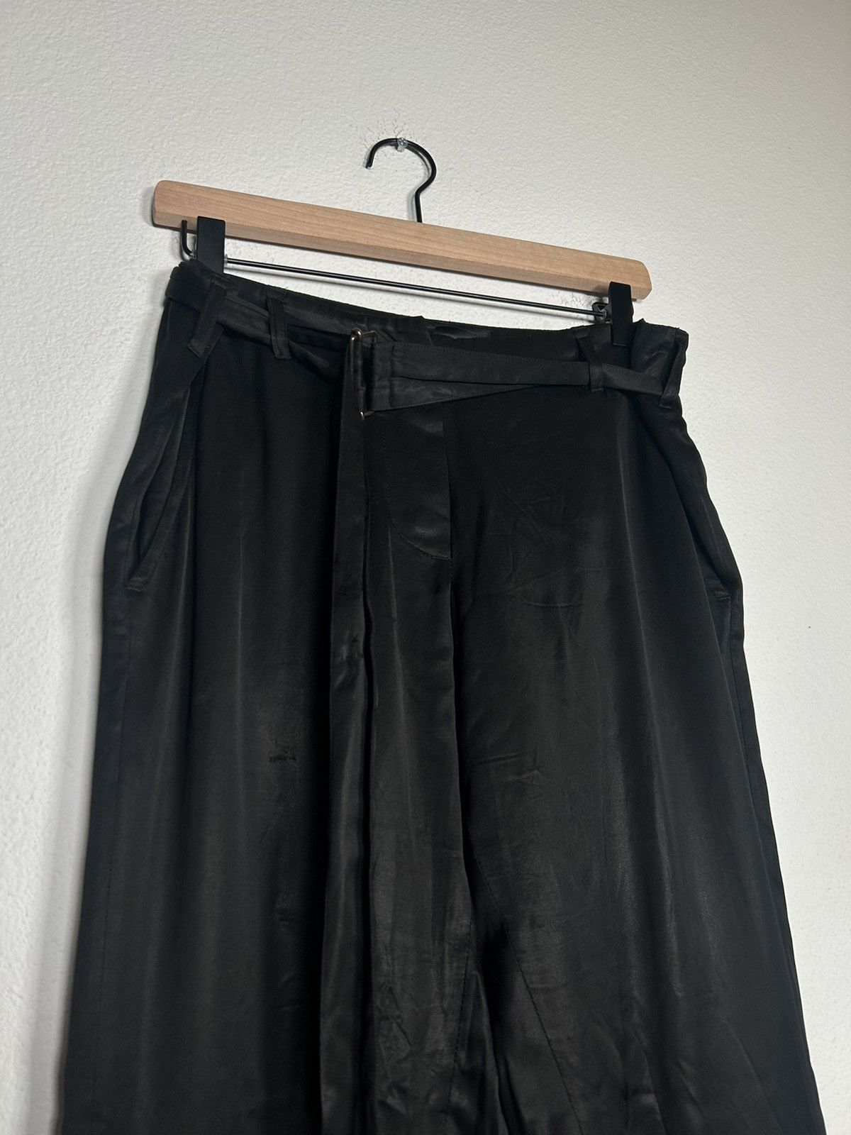 Ann Demeulemeester Satin Bondage Parachute Pants Size US 32 / EU 48 - 2 Thumbnail