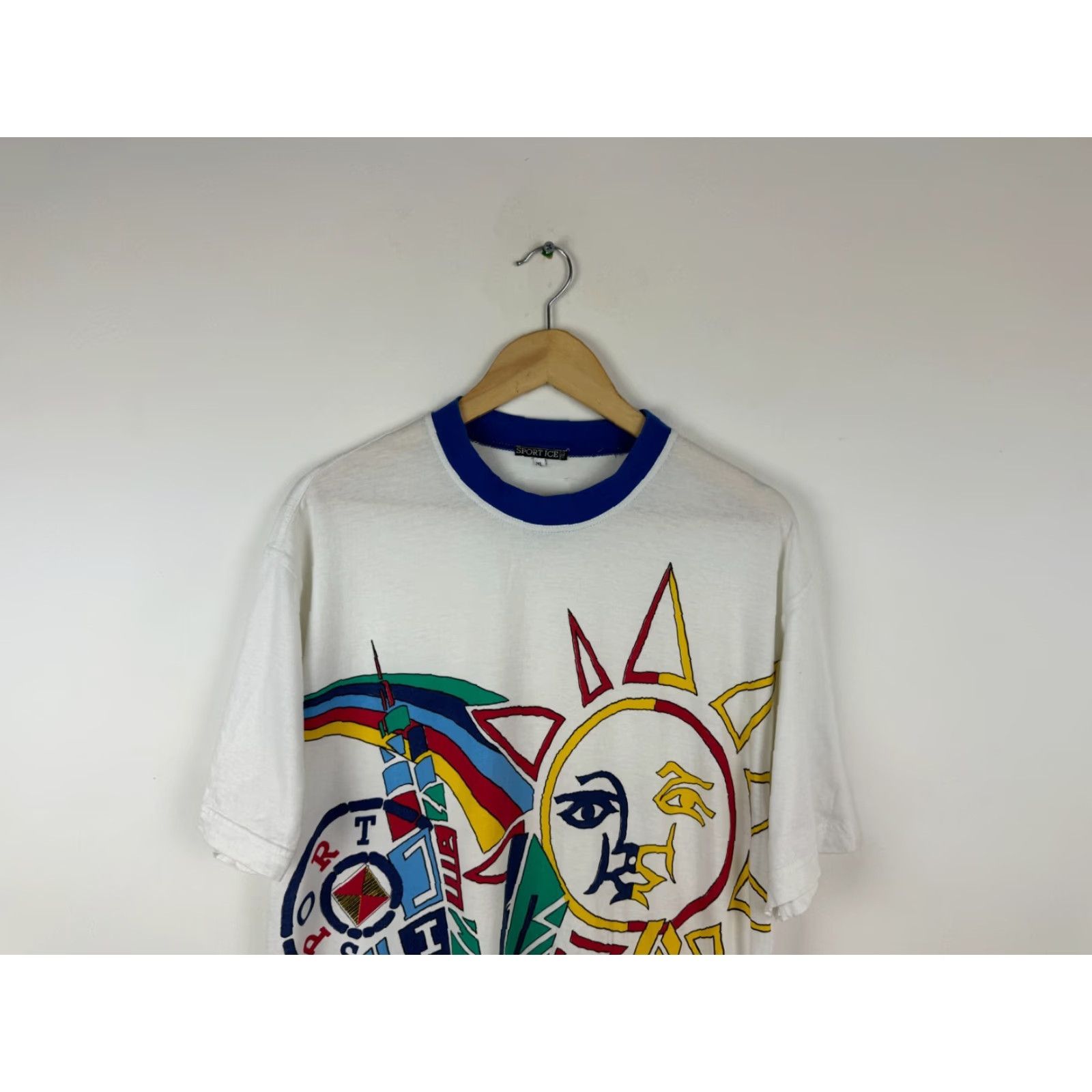 Vintage Iceberg T-Shirt Ice Vintage 1980s XL White Men's Graphic Tee Graphic Print Cotton Italy Long Sleeve Size US XL / EU 56 / 4 - 3 Thumbnail