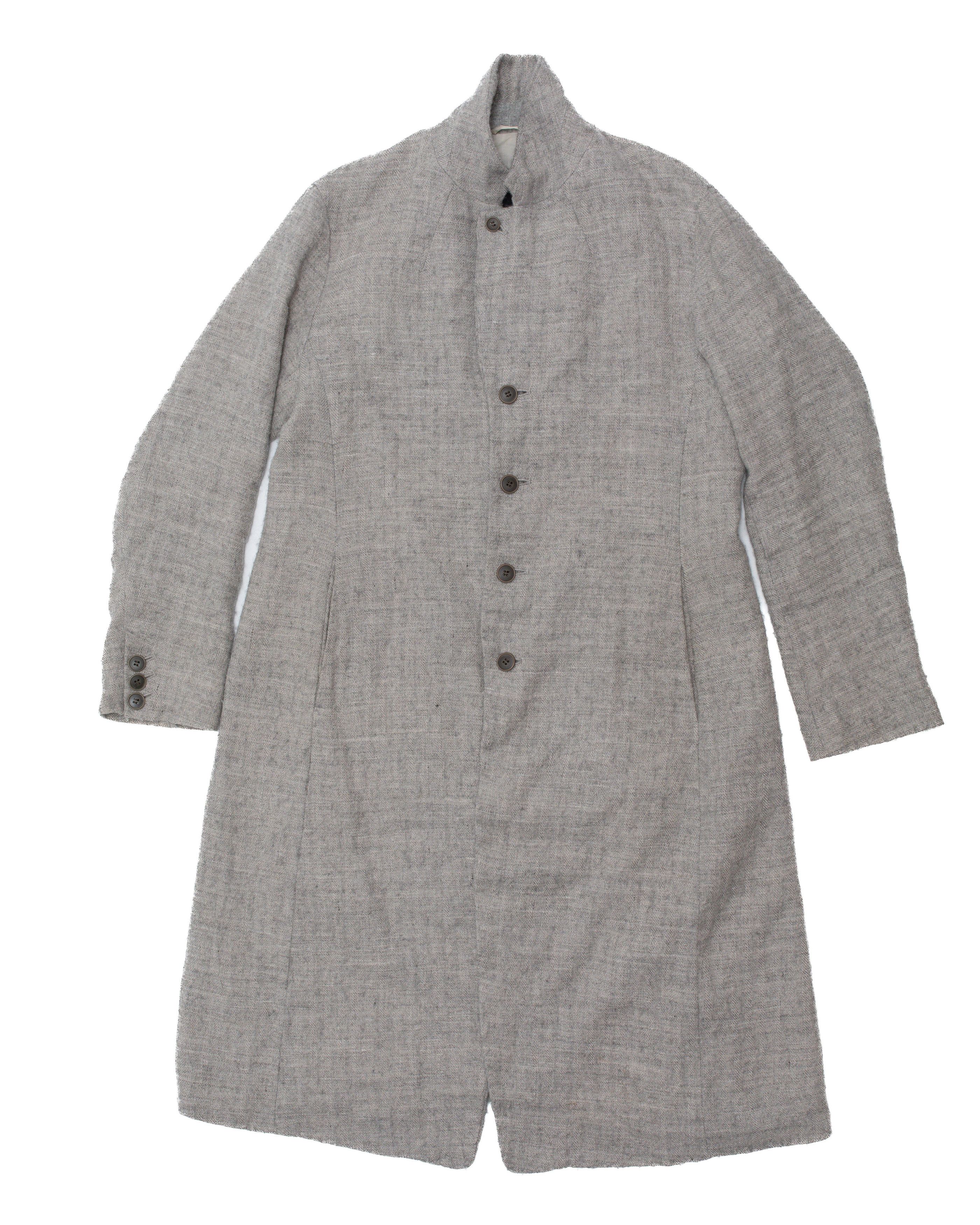 Pas de Calais PAS DE CALAIS Linen Wool Coat Size XS / US 0-2 / IT 36-38 - 2 Thumbnail