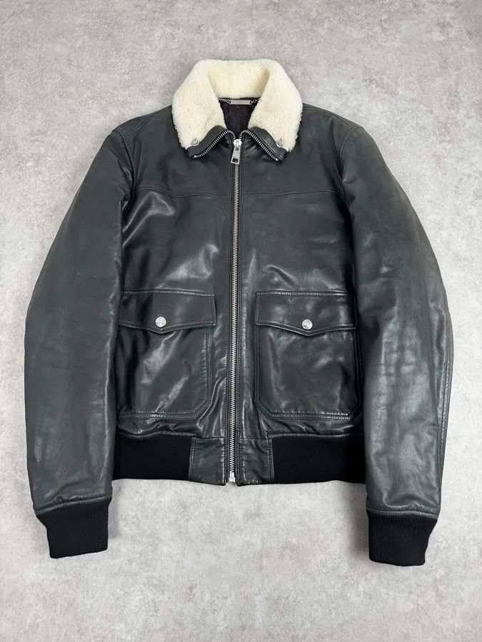 Just Cavalli AW2015 Cavalli Black Aviator Leather Jacket Size US M / EU 48-50 / 2 - 1 Thumbnail