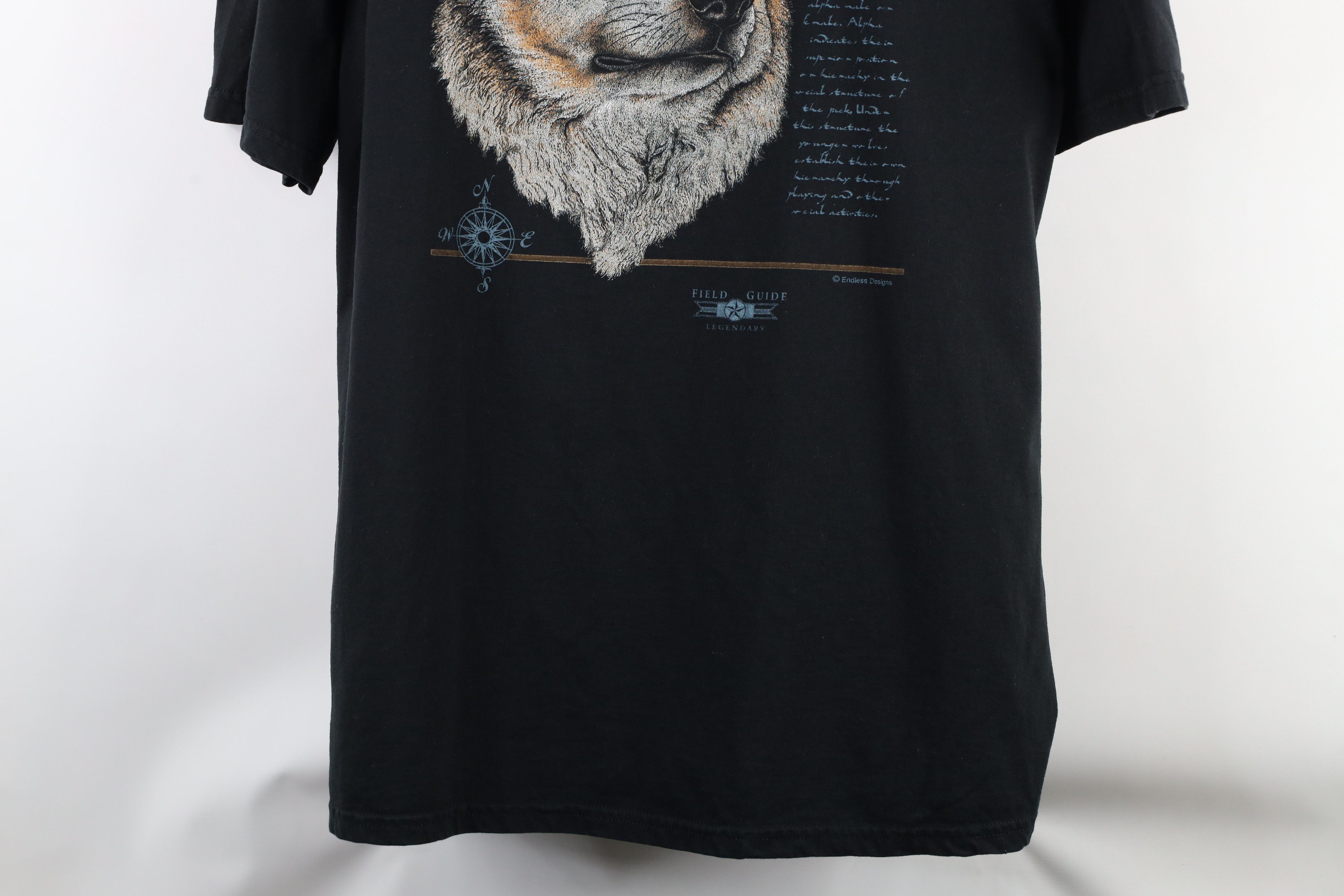 Vintage Vintage 90s Streetwear Wolf Short Sleeve T-Shirt Black Size US XXL / EU 58 / 5 - 3 Thumbnail