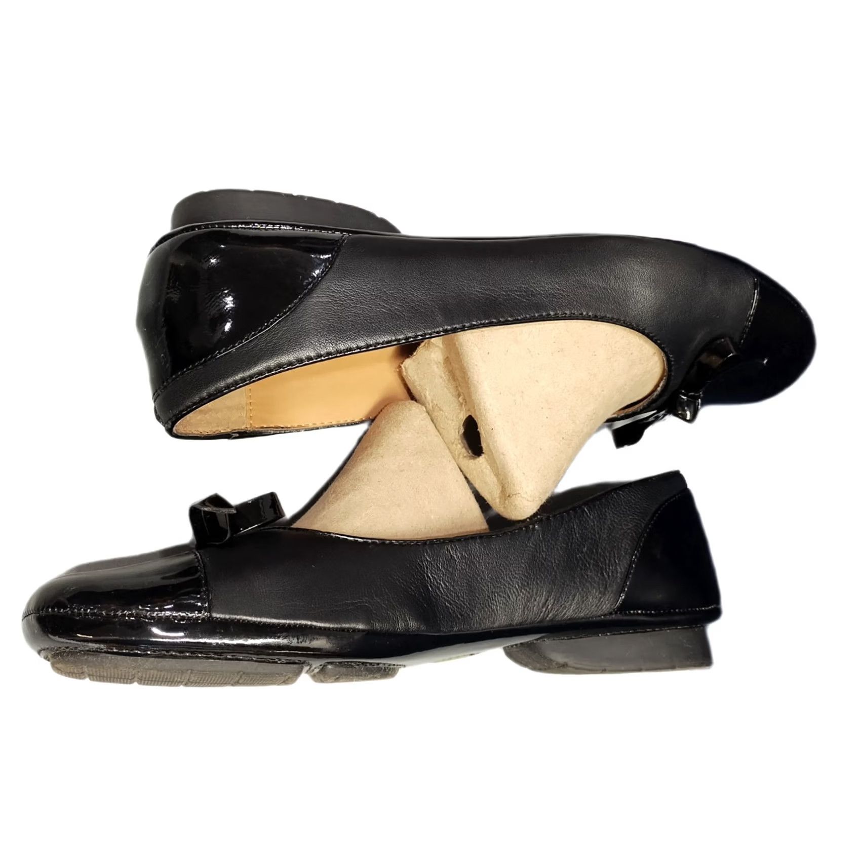 Naturalizer Naturalizer Sweeney Ballet Flats Womens Size 9W Black Leather Decorative Bow Flats Size US 9 / IT 39 - 2 Thumbnail