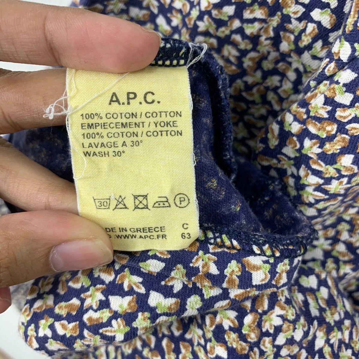 A.P.C. A.P.C. Rue Madame Paris Floral Print Collared Long Sleeve Size XS / US 0-2 / IT 36-38 - 9 Thumbnail