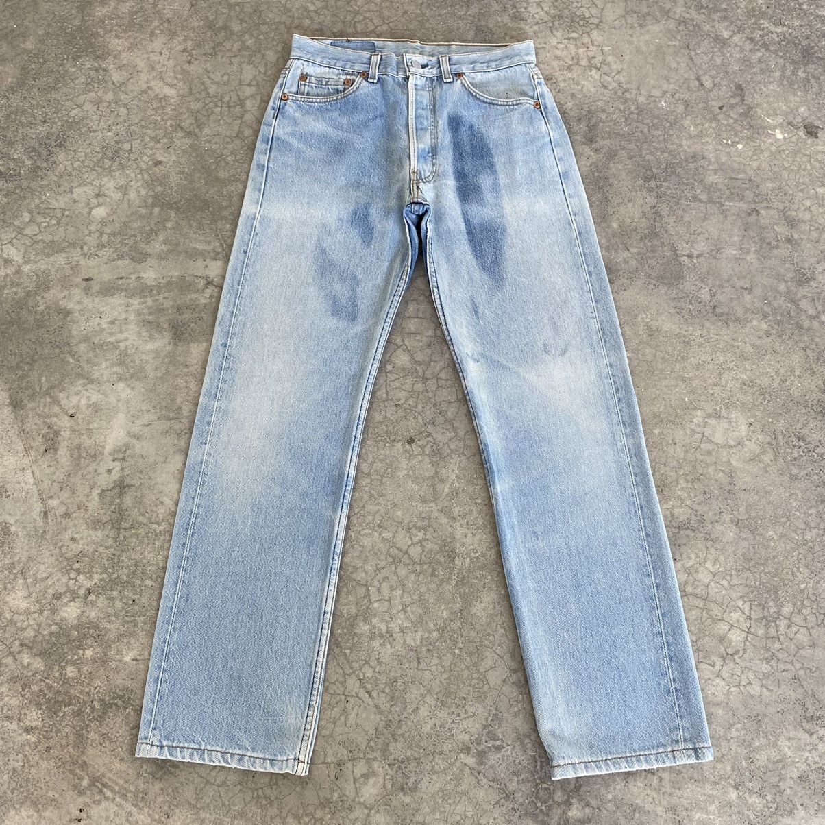 Levi's Vintage Late 80’s Levis 501 Faded Blue Jeans Size US 29 - 1 Thumbnail