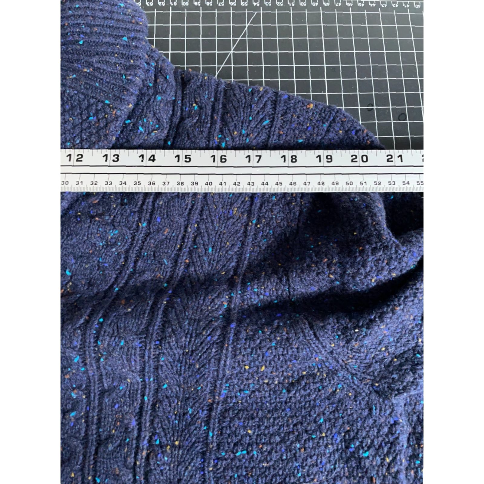 Jos. A. Bank VINTAGE Jos. A Bank Donegal Wool Cardigan Men's Large Dark Blue Collared Knit Sweater Size US L / EU 52-54 / 3 - 7 Thumbnail