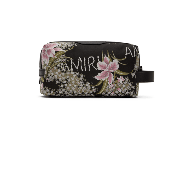 Amiri o1gr1nt1024 Size:OS / Hibiscus Jacquard Beauty Case in Black Size ONE SIZE - 1 Thumbnail