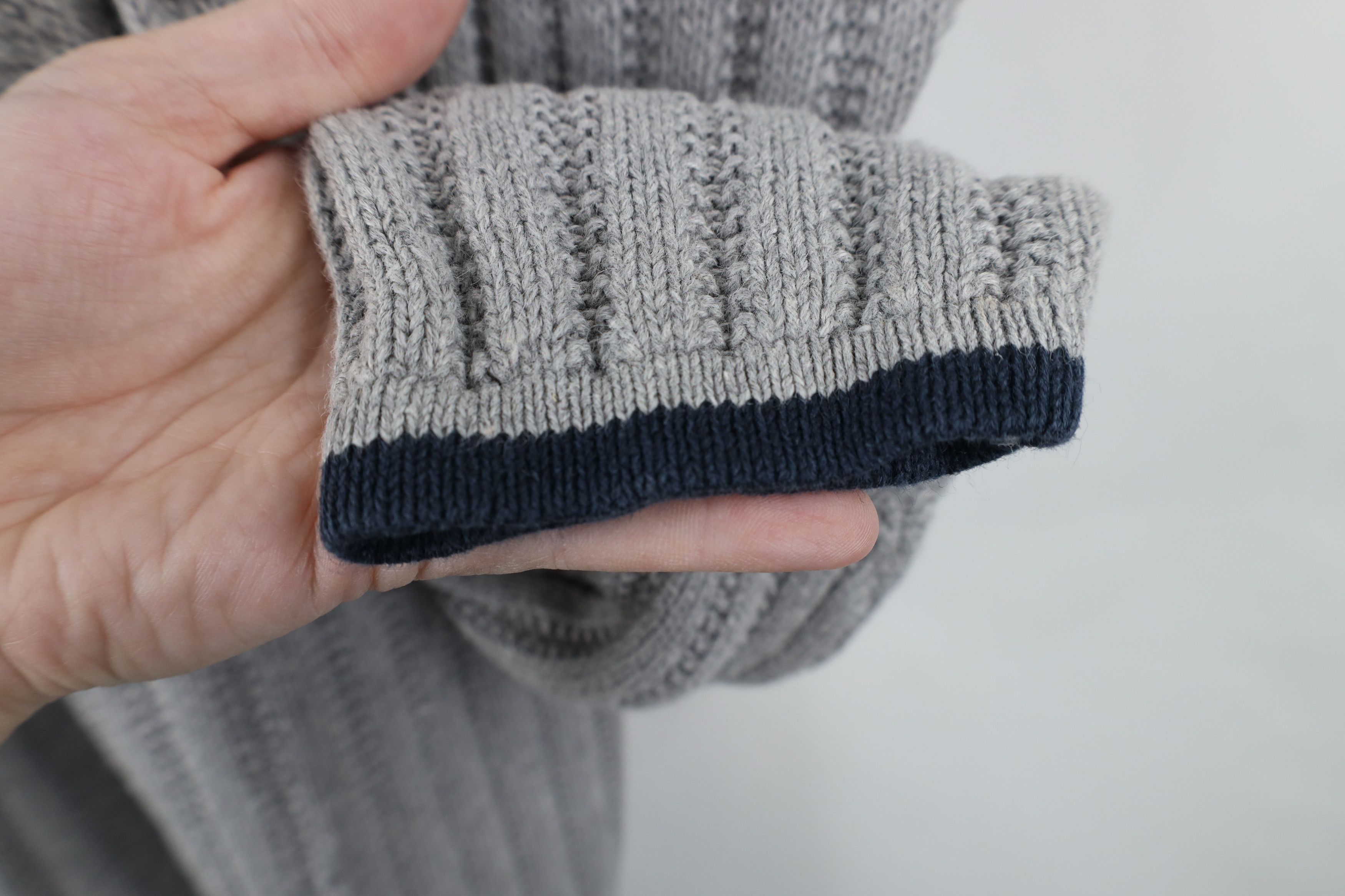 Vintage Vintage 90s Streetwear Thermal Ribbed Knit Henley Sweater Size US M / EU 48-50 / 2 - 6 Thumbnail