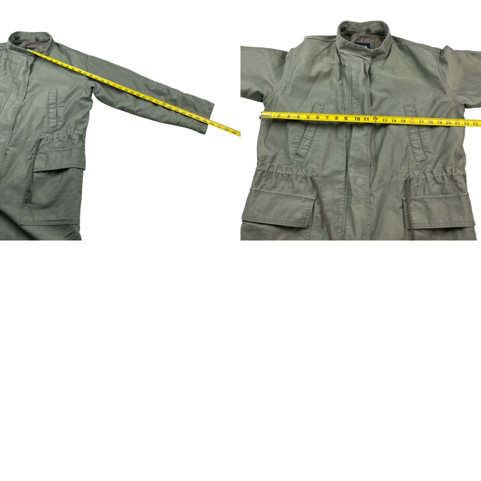 Gap Gap Military Jacket XS Green 100% Cotton Full Zip Removable Quilted Lining Mens Size US XS / EU 42 / 0 - 8 Thumbnail