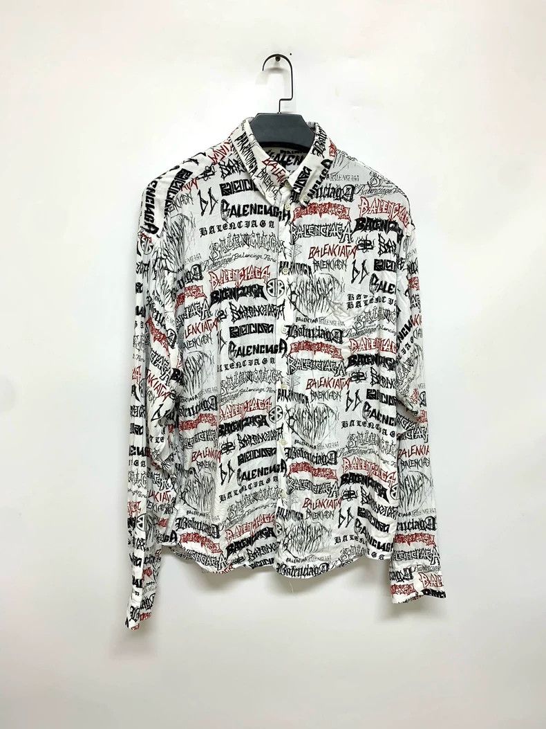 Balenciaga Balenciaga size 37 Letter print shirt Size US M / EU 48-50 / 2 - 1 Thumbnail