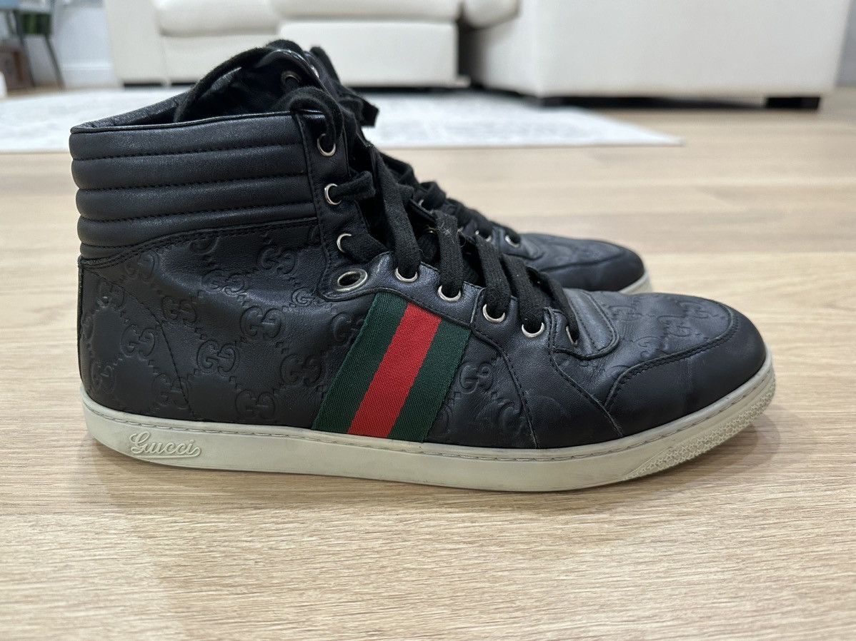 Gucci Gucci Web Accent Leather Sneakers Size US 9.5 / EU 42-43 - 1 Thumbnail