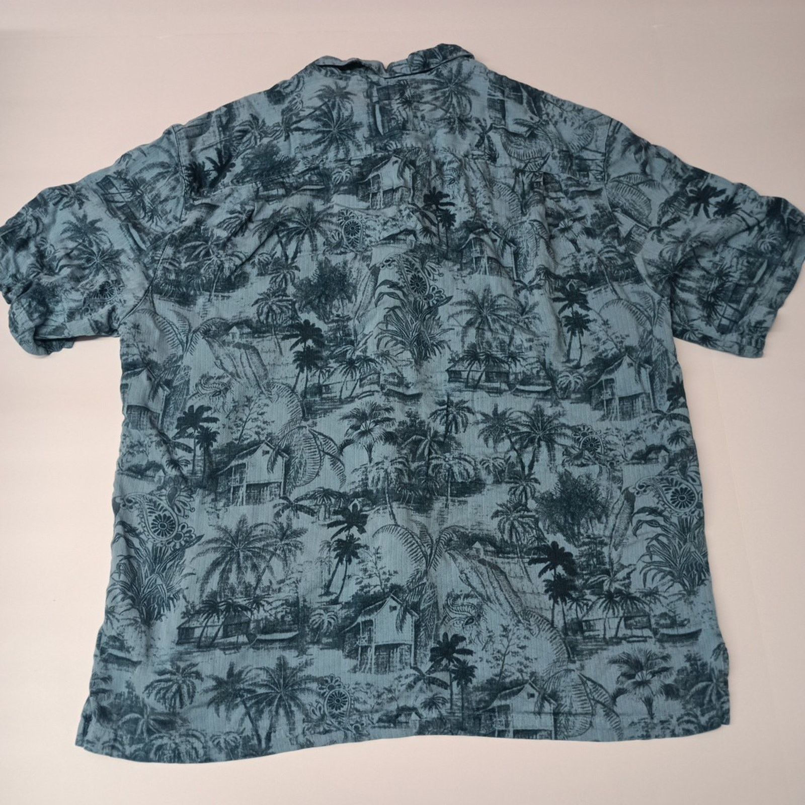 Caribbean Caribbean Joe Shirt Men's XXL Blue Tropical Button Up Rayon Size US XXL / EU 58 / 5 - 6 Thumbnail