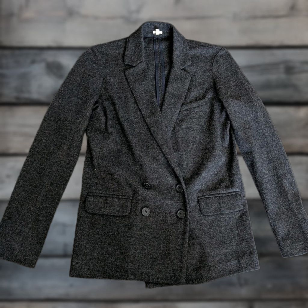 J.Crew J.CREW Blazer Wool Benny Womens Grey Double Breasted Jacket Size 2 EUC Jacket/Coat Short Length Button Closure Classic Preppy 3-4? Size XS / US 0-2 / IT 36-38 - 1 Thumbnail
