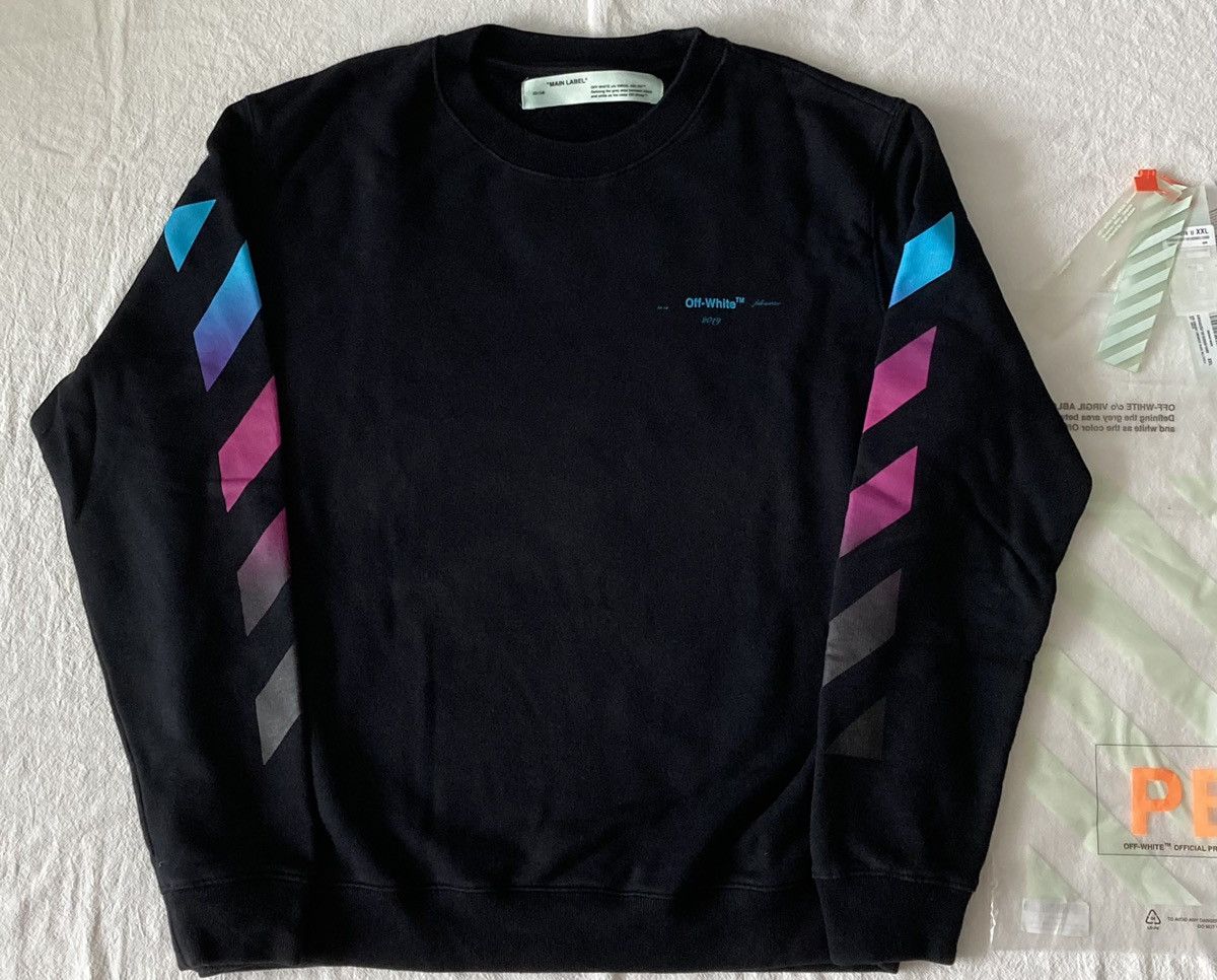 Off White Off White Diag Gradient Sweatshirt Grailed