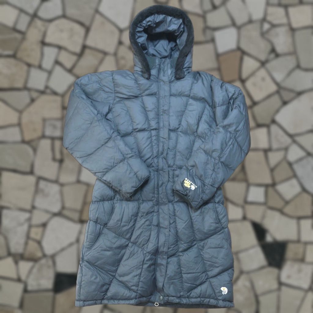 Mountain Hardwear VINTAGE Mountain Hardwear Jacket Womens S Black Full Zip Down Puffer Trench Coat Hooded Size S / US 4 / IT 40 - 1 Thumbnail
