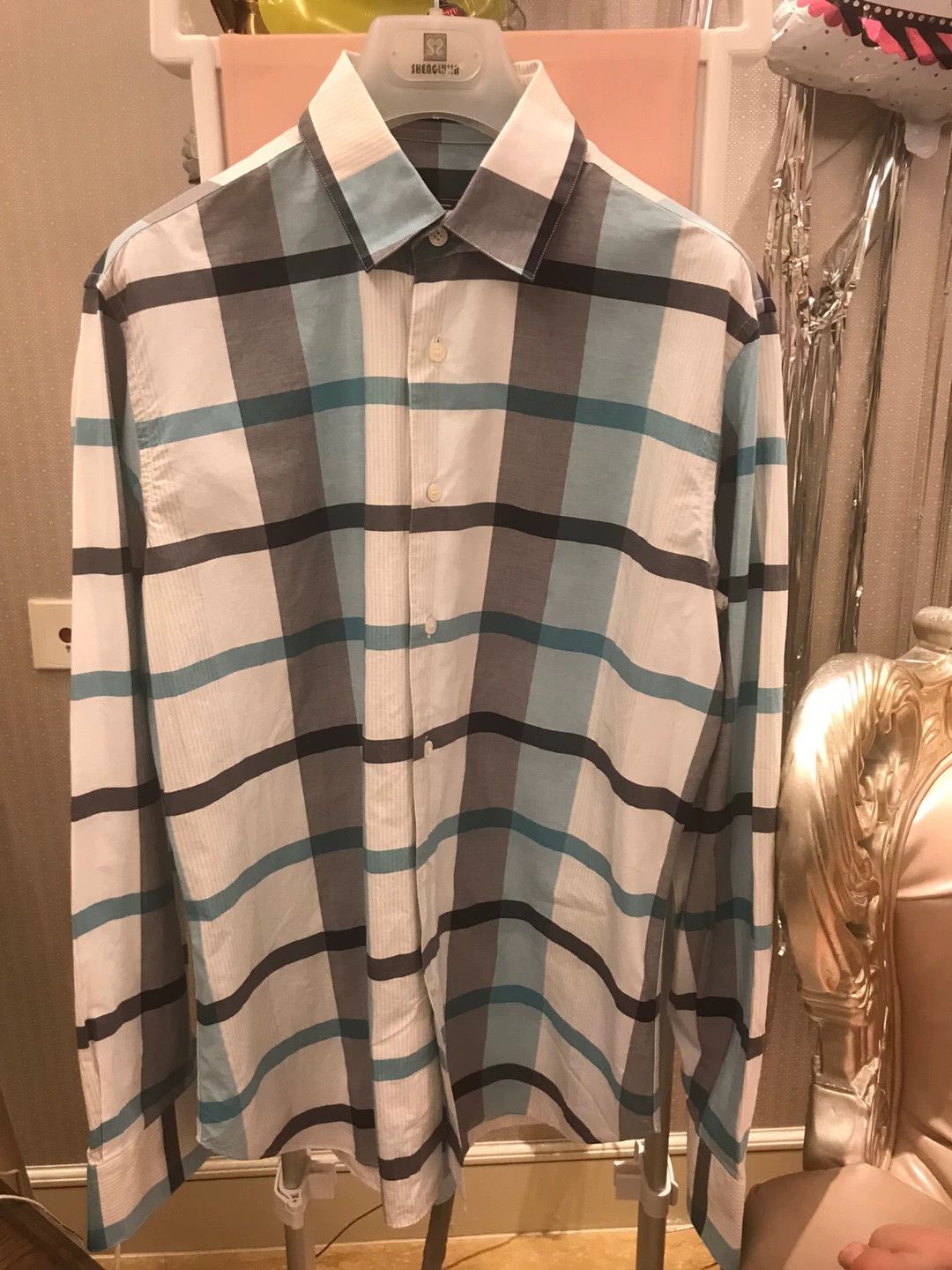 Salvatore Ferragamo Salvatore Ferragamo Fitted Check Shirt Size US S / EU 44-46 / 1 - 1 Thumbnail