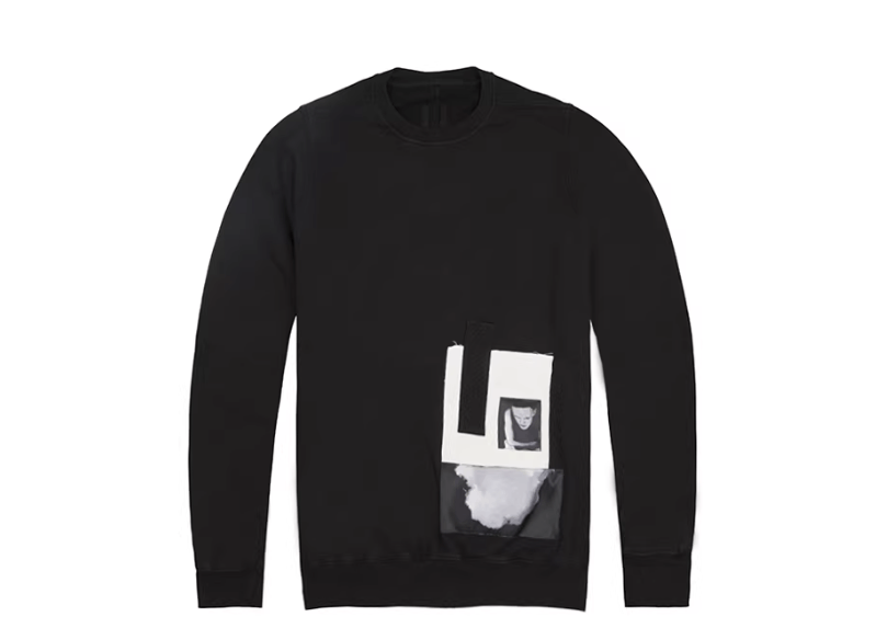 Rick Owens Rick Owens men's black designer portrait patch hoodie Size US M / EU 48-50 / 2 - 1 Thumbnail