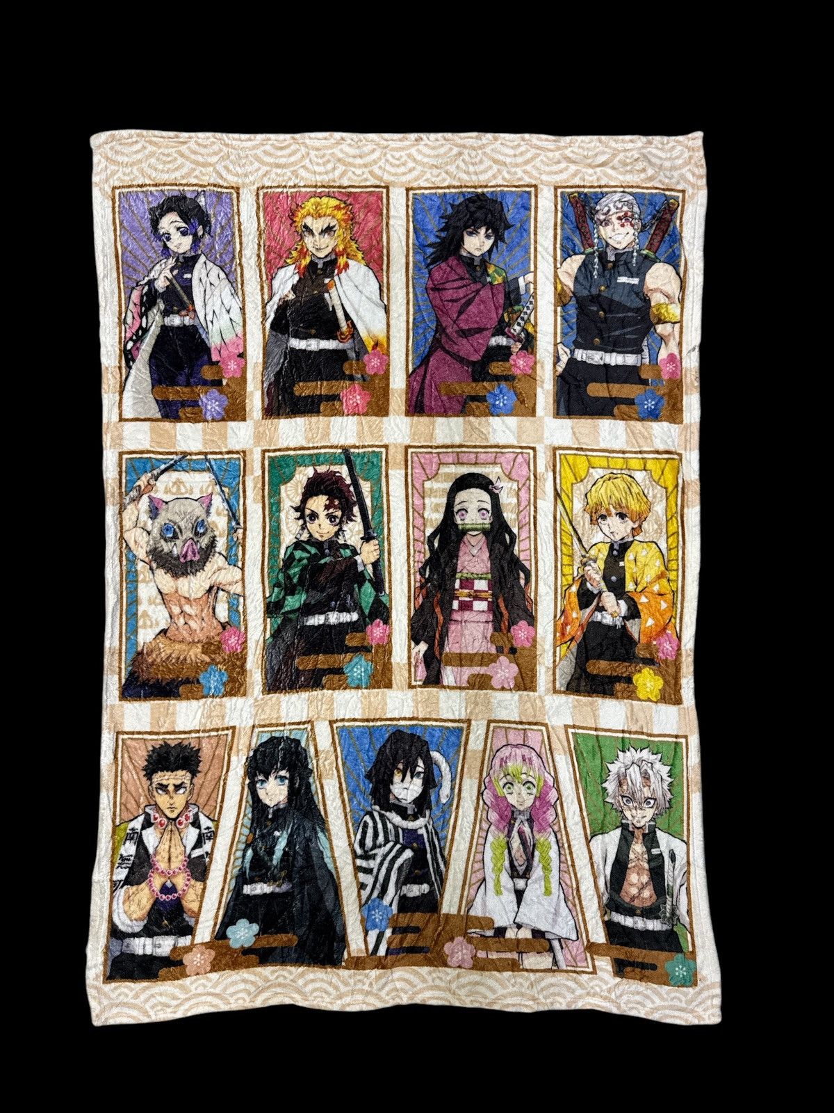 VINTAGE BANDAI DEMON SLAYER ALL CHARACTERS BLANKET 3G0014