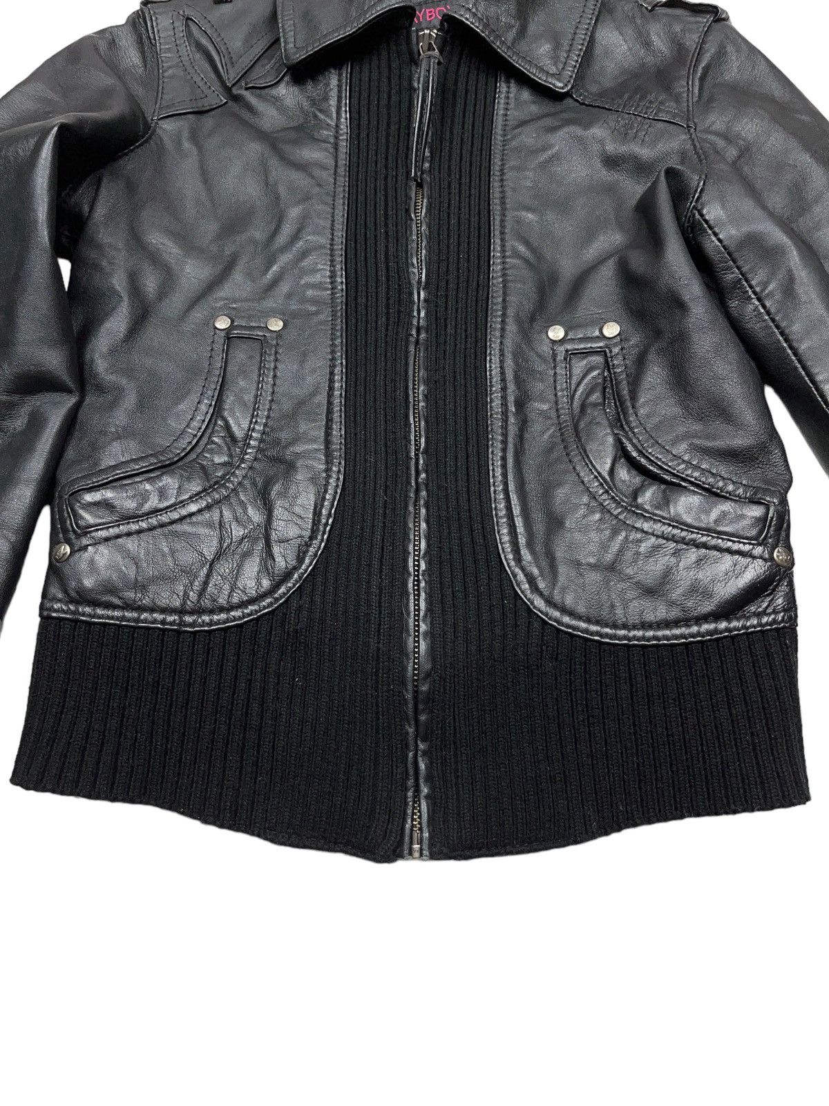 Playboy y2k Playboy Leather Jacket Bomber Size S / US 4 / IT 40 - 5 Thumbnail
