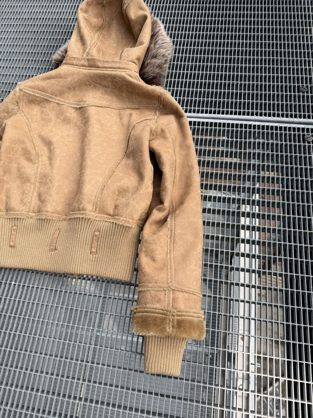 Vintage Suede Leather Multizip Fur Streetwear Insulated Jacket Size M / US 6-8 / IT 42-44 - 15 Thumbnail