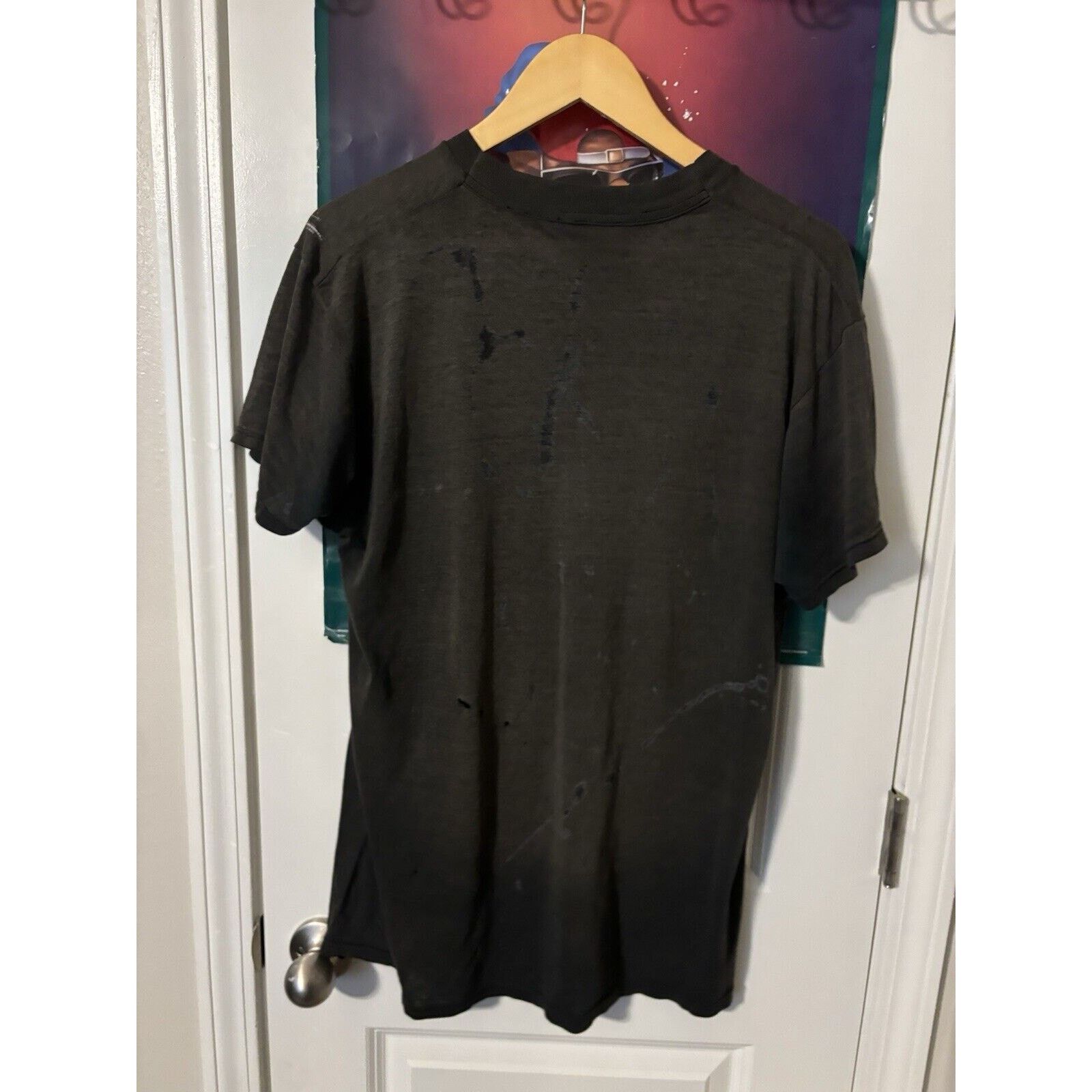 Other Vintage Faded Black Blank Shirt Size Unknown Distressed Size US L / EU 52-54 / 3 - 6 Thumbnail