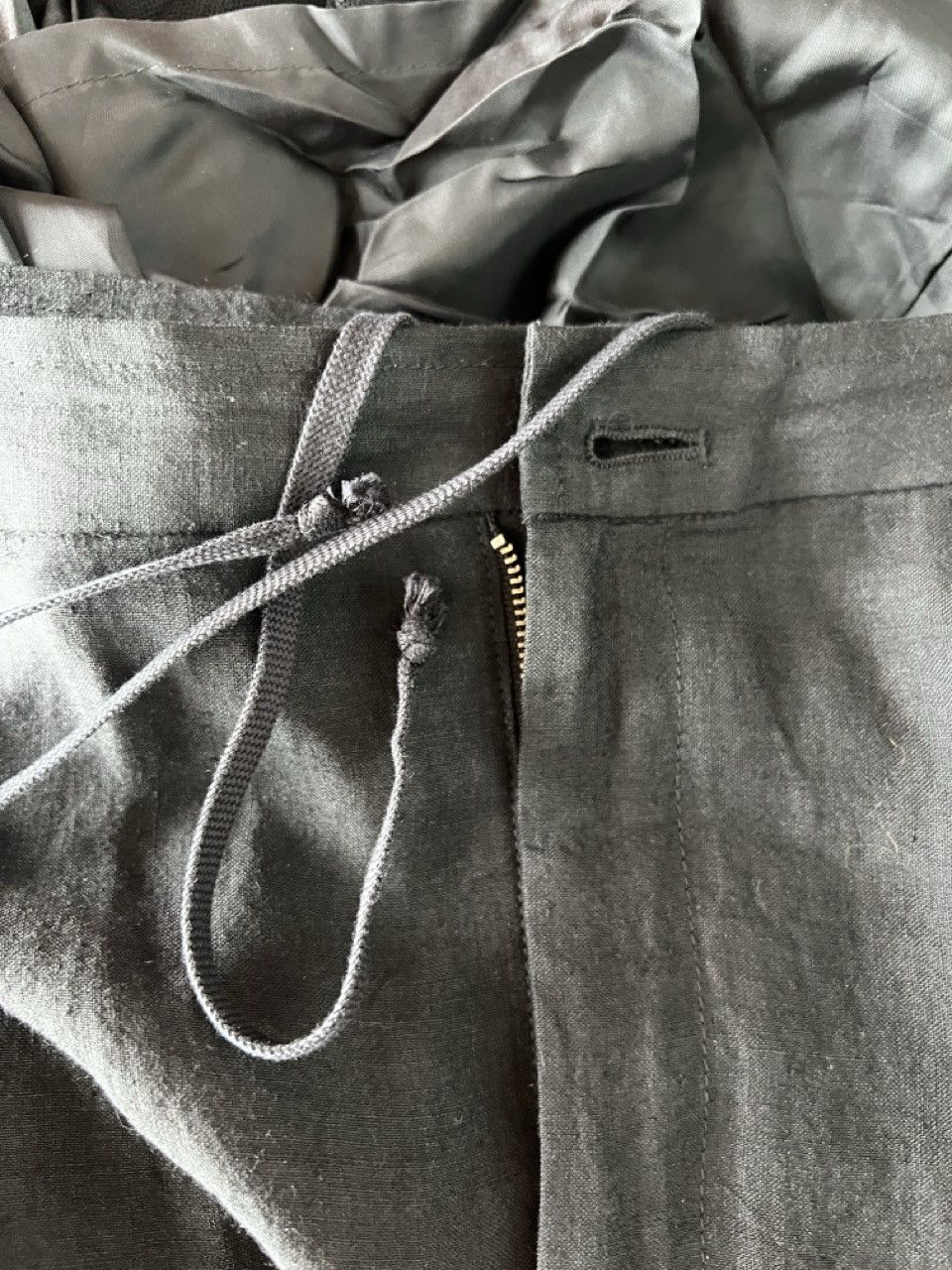 Yohji Yamamoto Yohji Yamamoto - Linen 2Way Low Crotch Cropped Skirt Pants Size 32" / US 10 / IT 46 - 6 Thumbnail