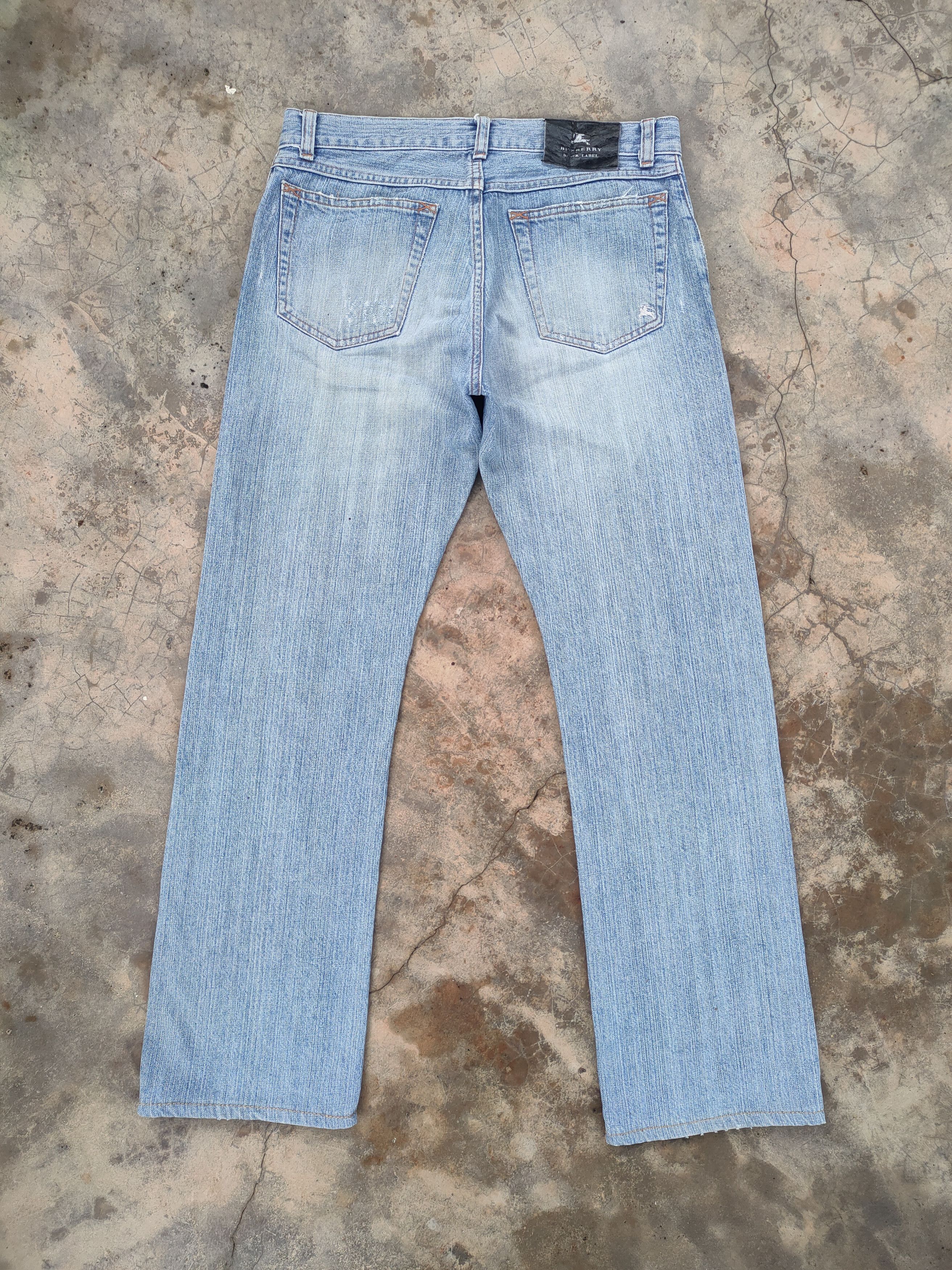 Black Label × Burberry × Jean VINTAGE BURBERRY BLACK JEANS DISTRESSED DENIM JEANS PANTS Size US 31 - 8 Thumbnail