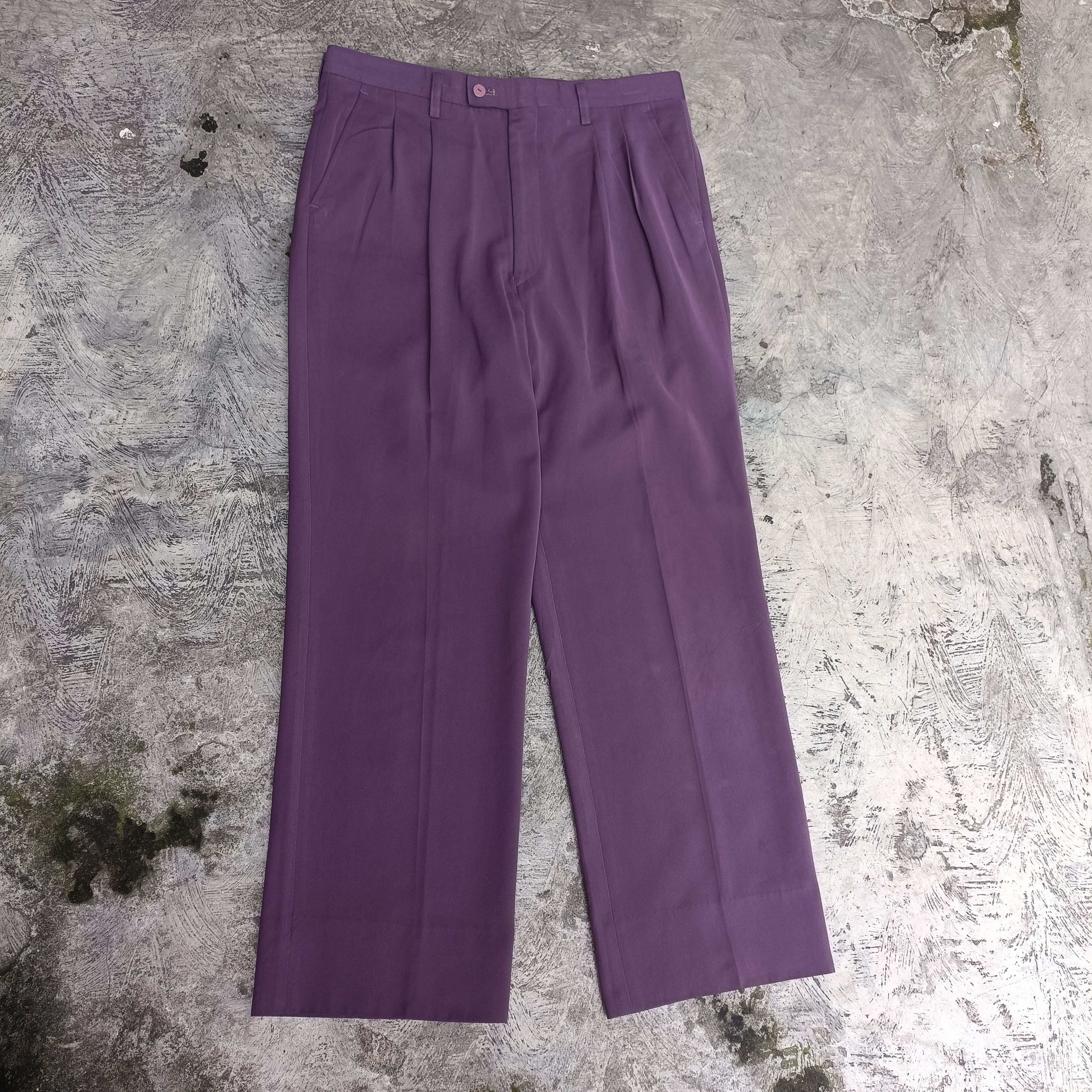 Balenciaga Vintage Balenciaga Casual Purple Logo trouser Pants Size US 33 - 2 Thumbnail