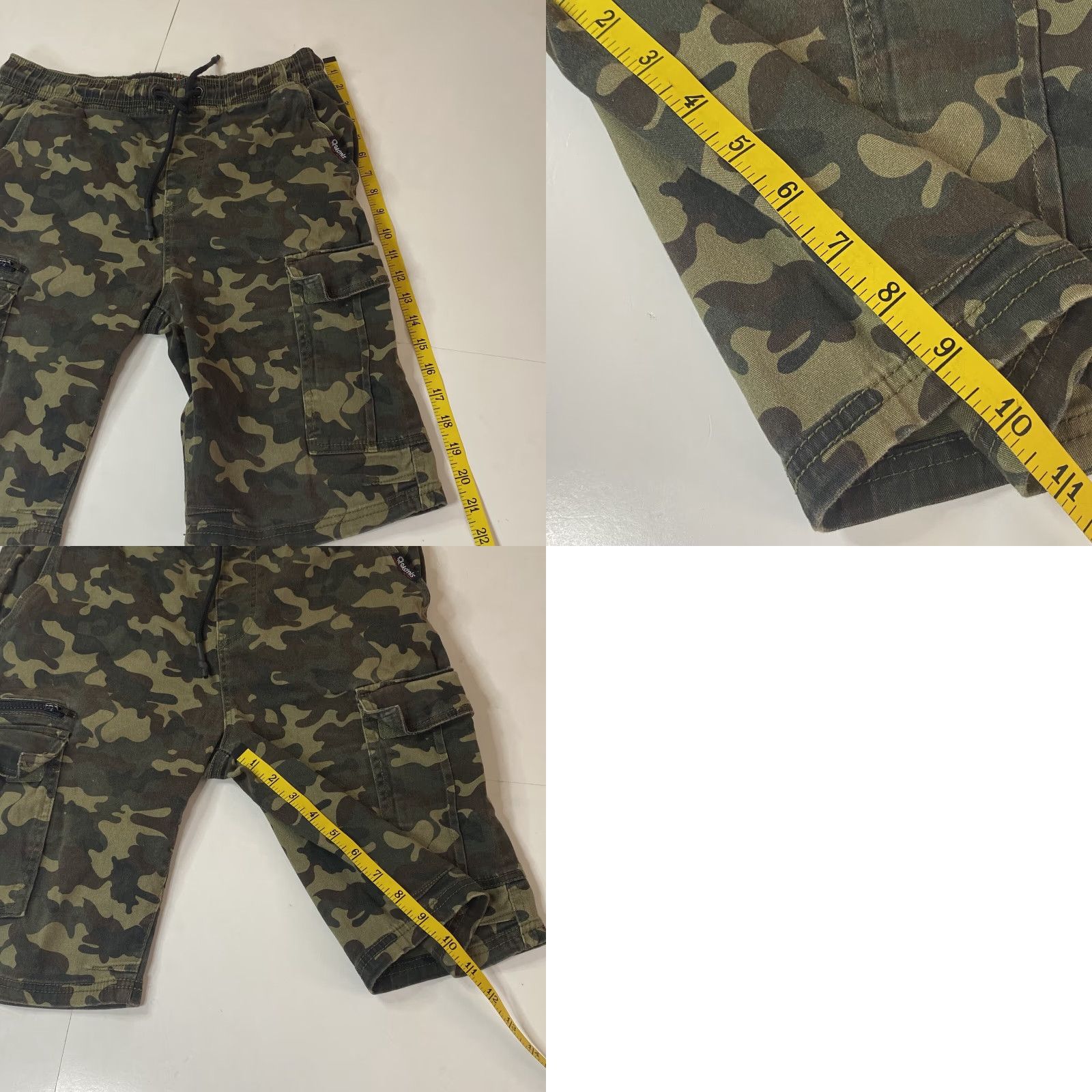 Akademiks AKADEMIKS Camouflage Shorts Mens S Green Cargo Drawstring Hip Hop Shirt/Shorts Size US 29 - 9 Thumbnail