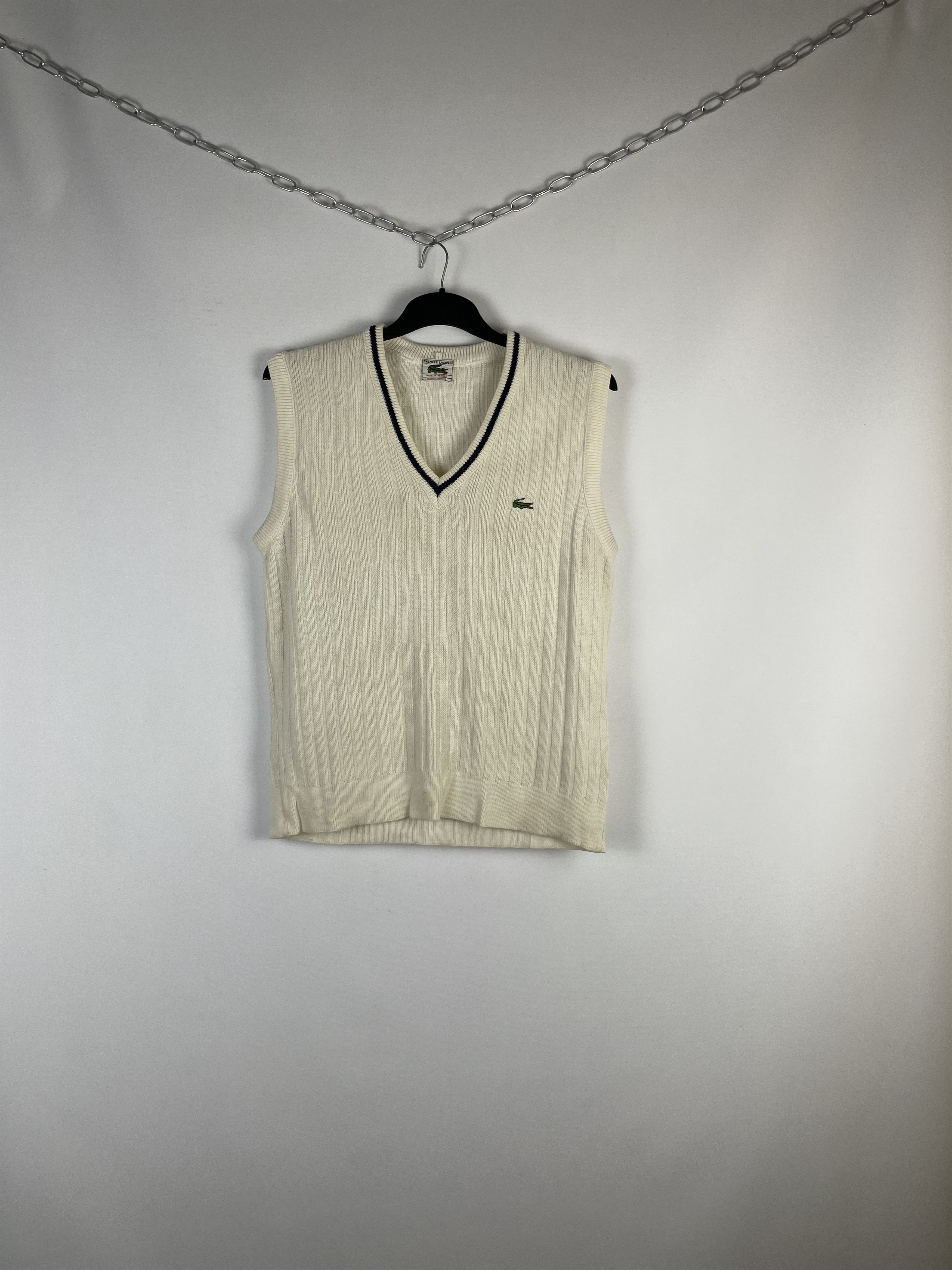 Lacoste Vintage Lacoste vest knit 90s Size US XL / EU 56 / 4 - 1 Thumbnail