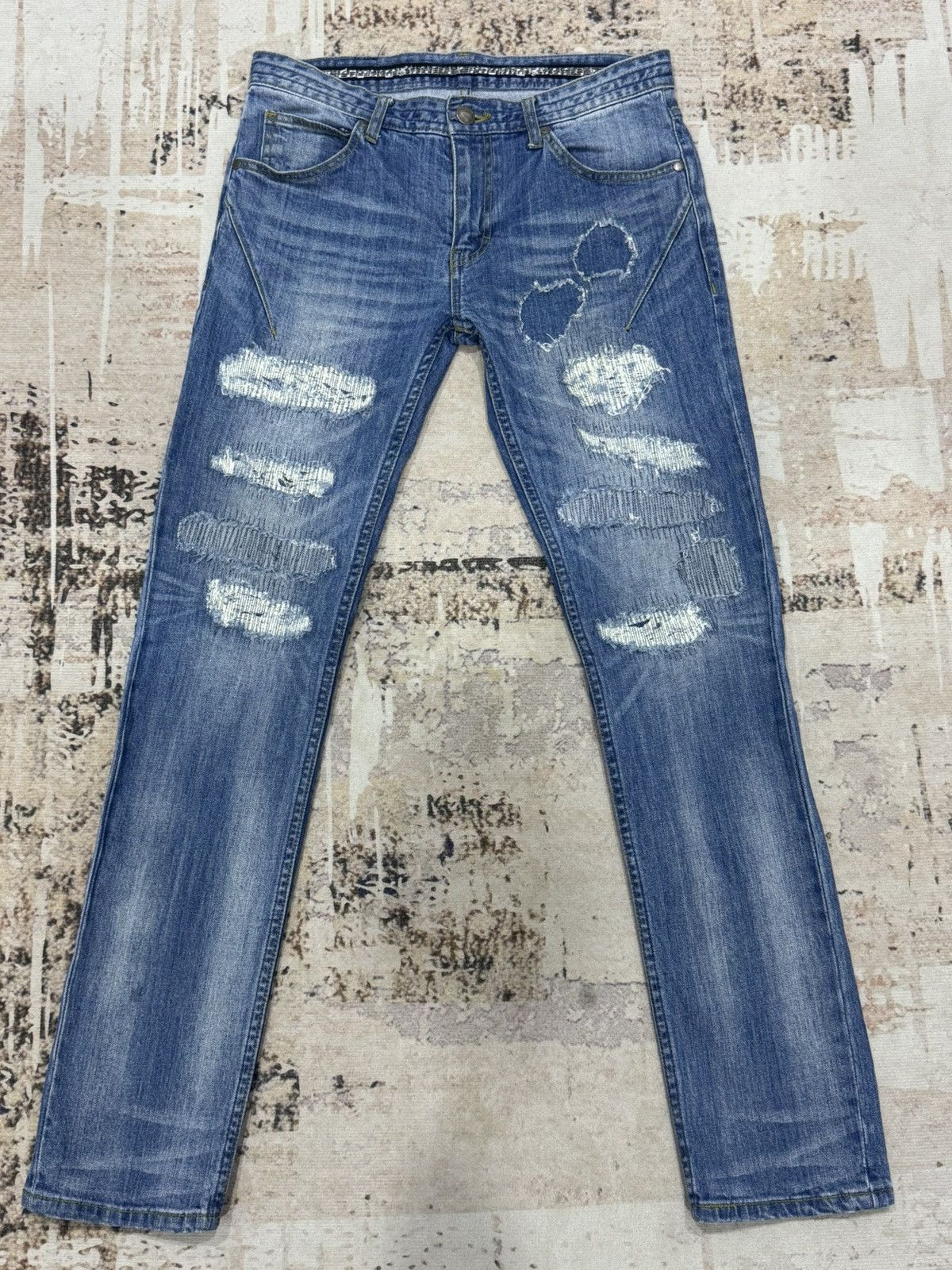 Japanese Brand NumberNine X Nano universe distress denim jeans Size US 30 / EU 46 - 1 Thumbnail