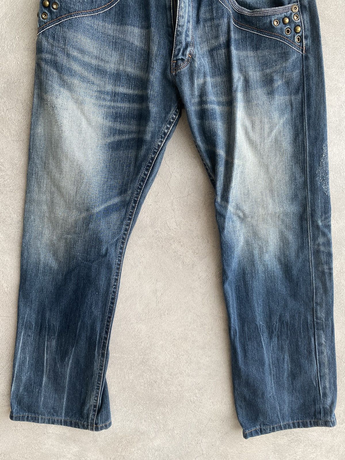 Karl Kani × Vintage Vintage Karl Kani King of Black Studded Baggy Jeans Size US 34 / EU 50 - 6 Thumbnail