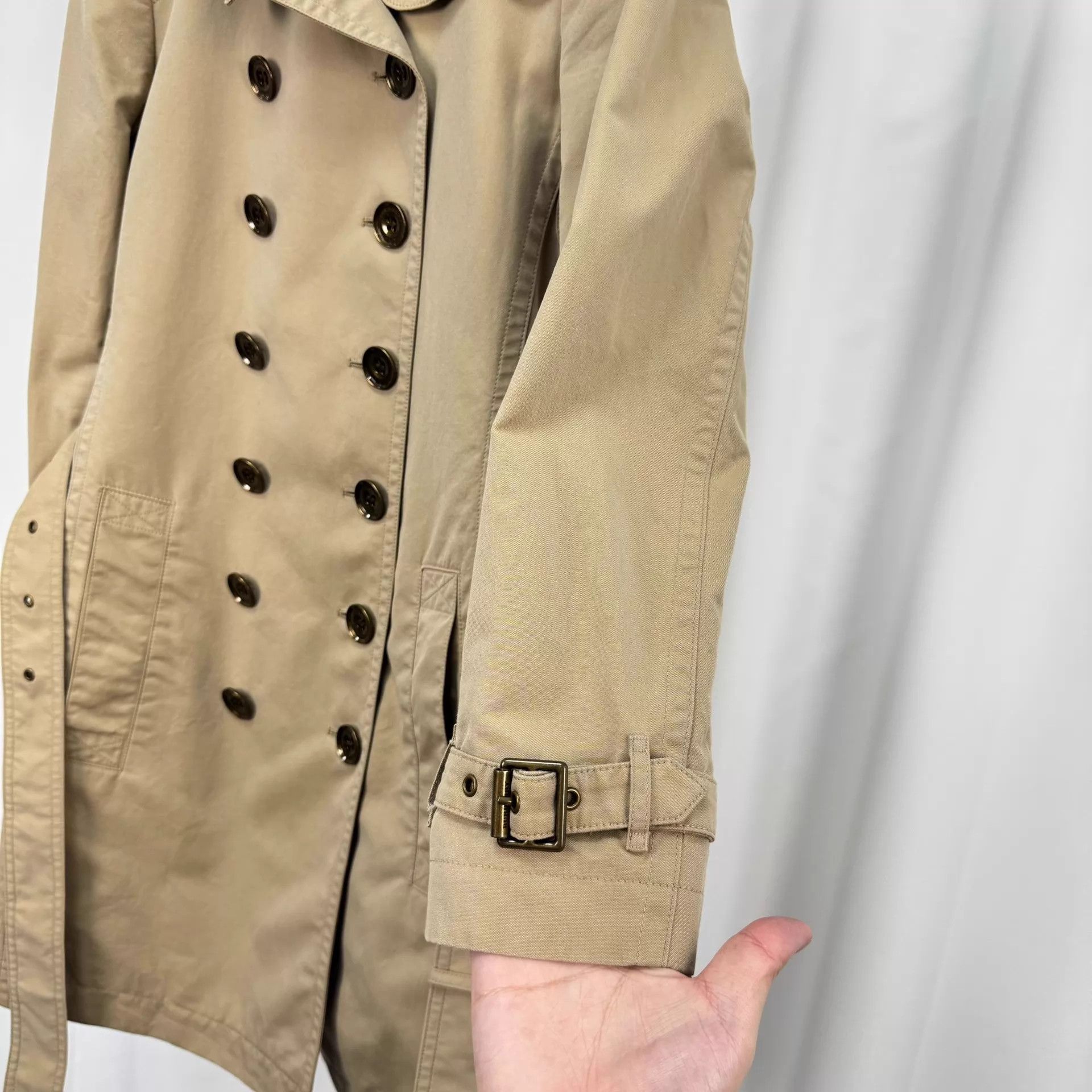 Burberry Burberry Double-Breasted Trench Khaki Check UK4 99New Size XS / US 0-2 / IT 36-38 - 4 Thumbnail