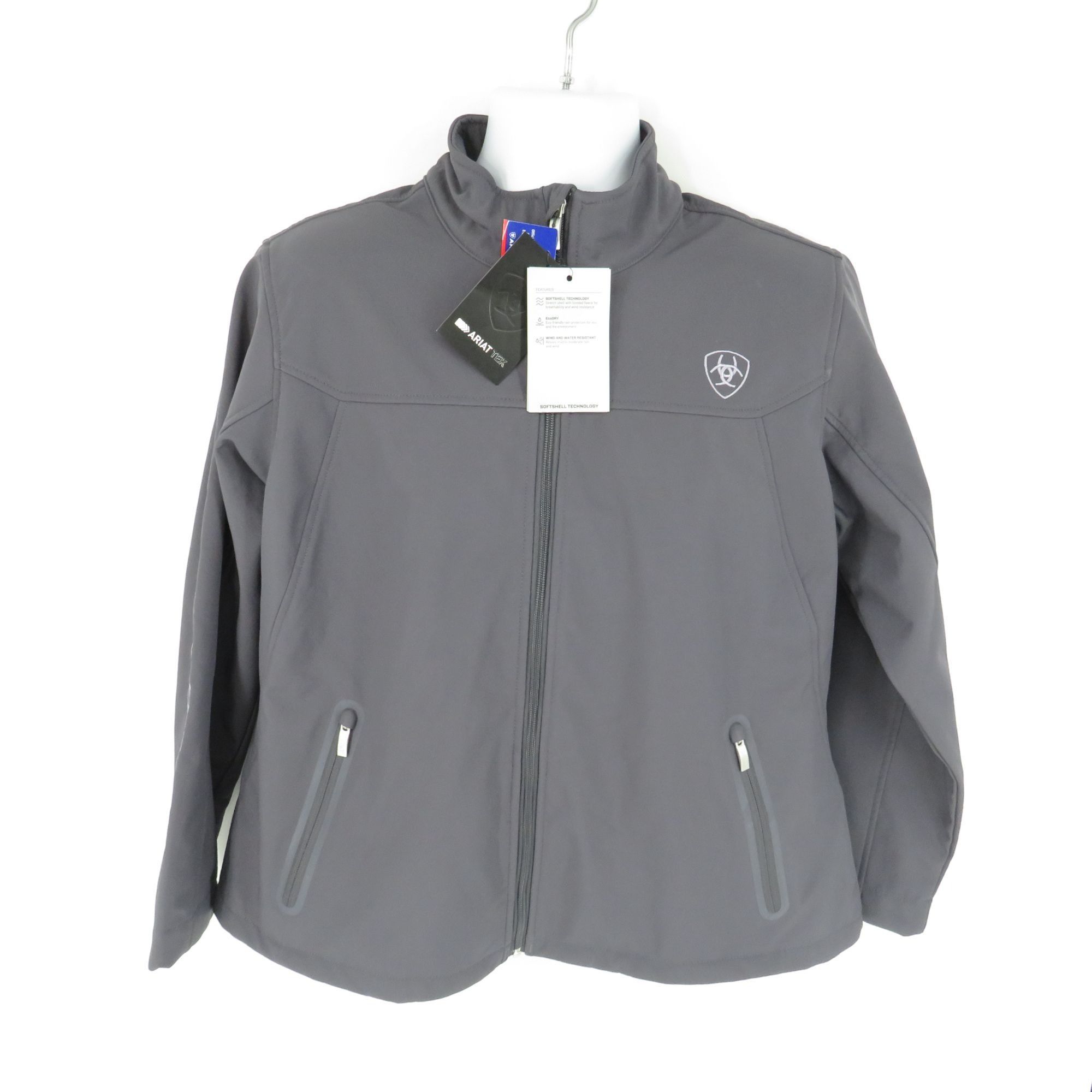 Ariat Ariat Womens New Team Softshell Jacket Periscope Gray 1X NWT Size XL / US 12-14 / IT 48-50 - 1 Thumbnail