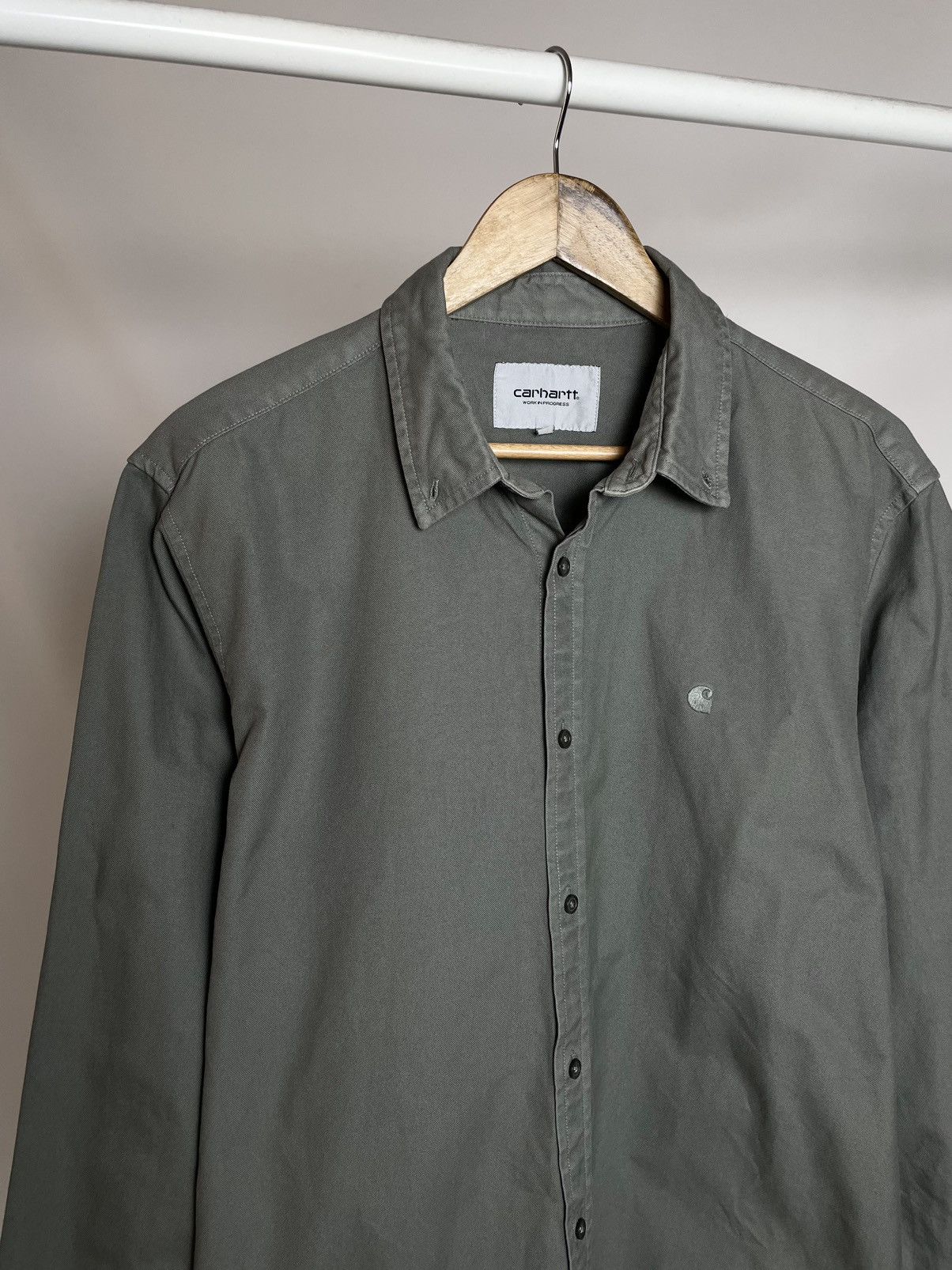 Carhartt Wip CARHARTT WIP 🌲 khaki button up over shirt Size US L / EU 52-54 / 3 - 3 Thumbnail